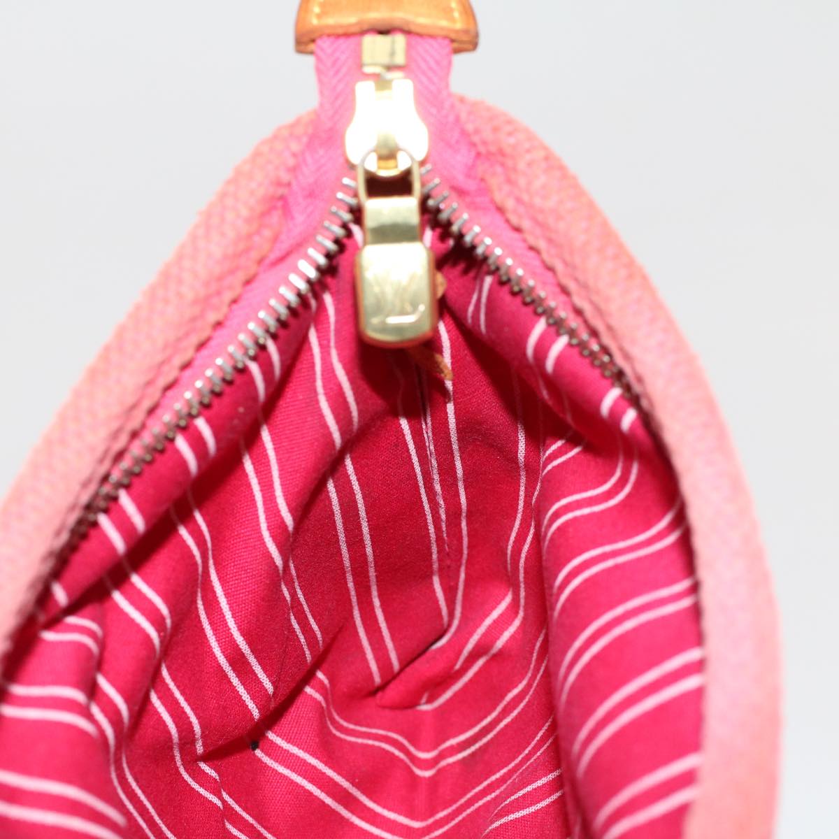 LOUIS VUITTON Antigua Pochette Plat PM Pouch Pink Rose M40068 LV 45780