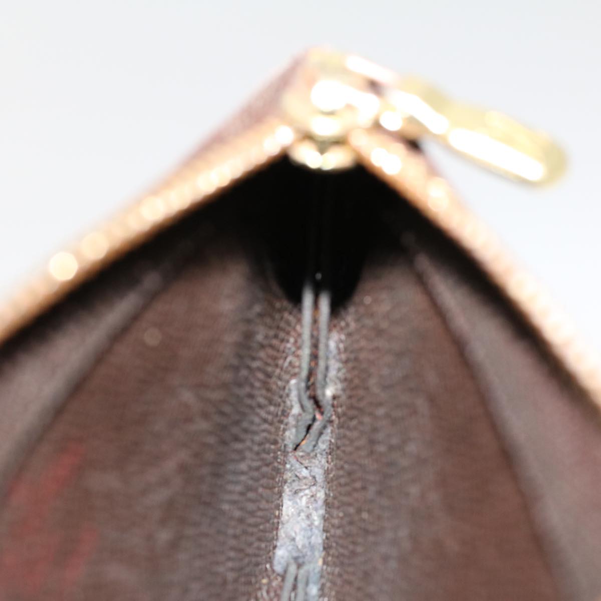 LOUIS VUITTON Damier Ebene Pochette Cles Coin Purse N62658 LV 45793