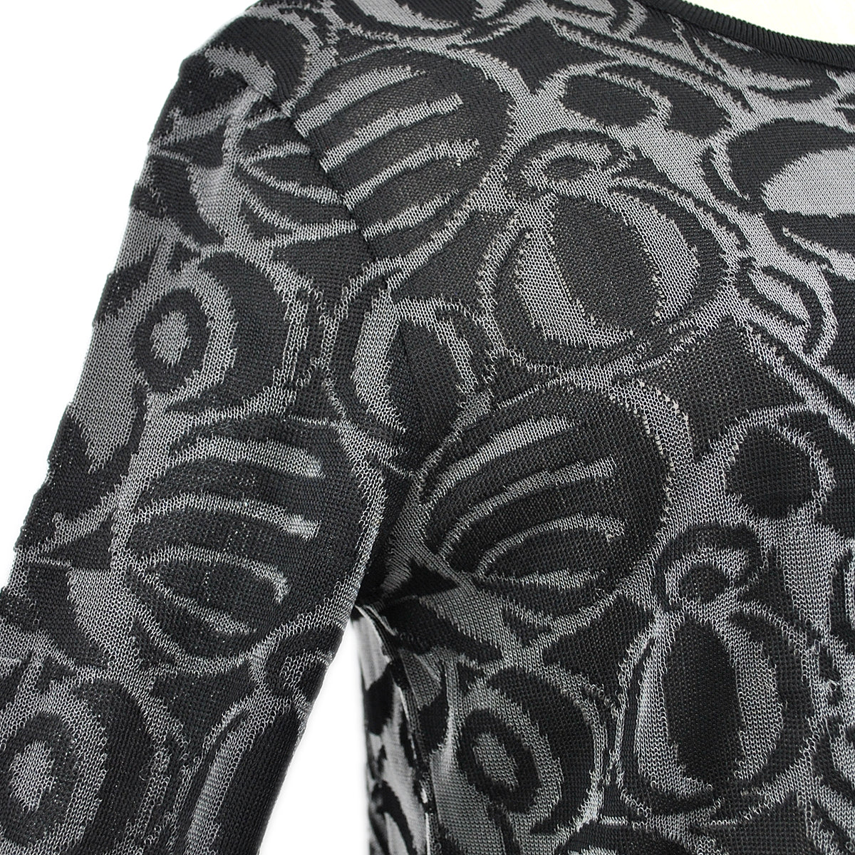Luxury Chanel 1998 Spring abstract-pattern long-sleeve rayon top #38