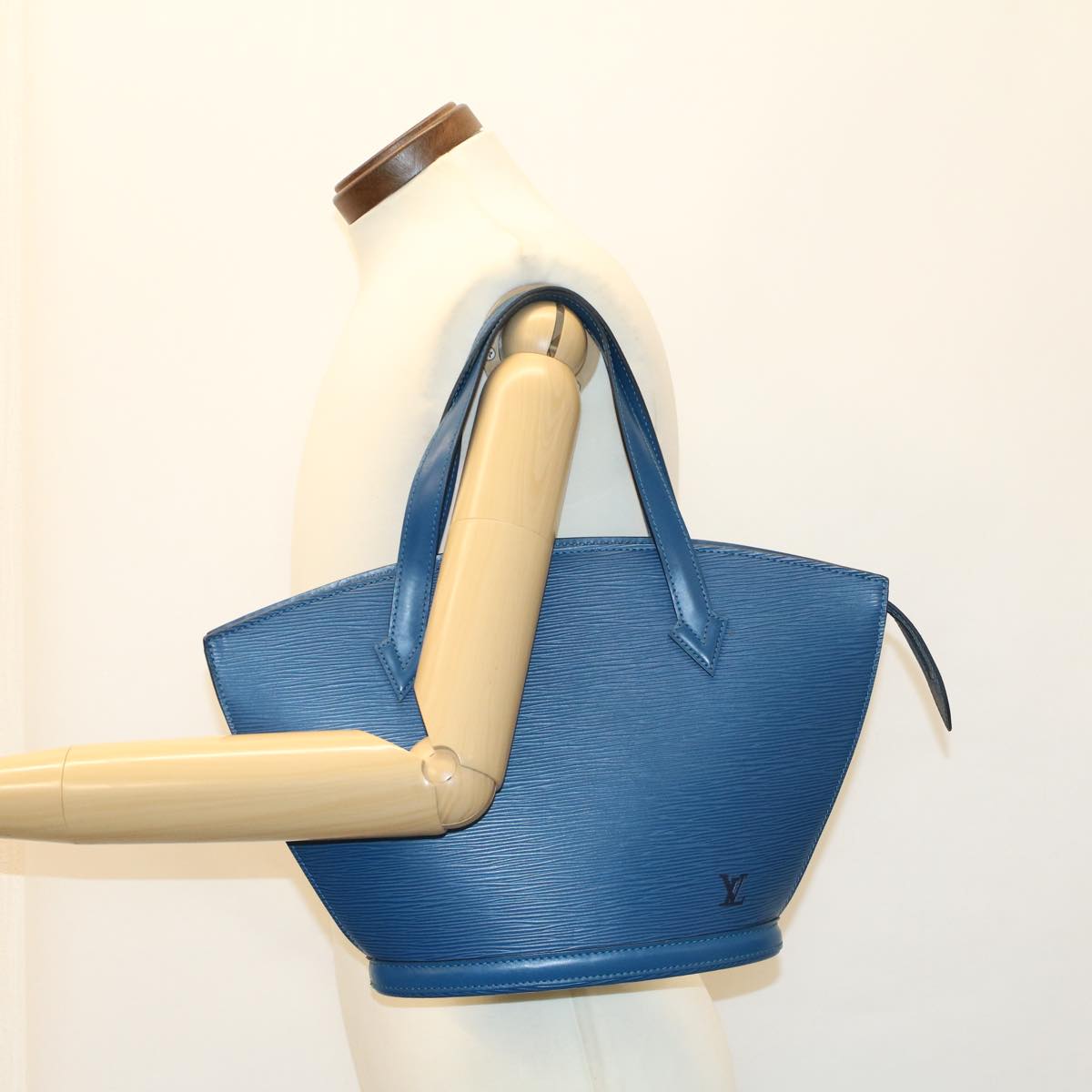 LOUIS VUITTON Epi Saint Jacques Hand Bag Blue M52265 LV 46010