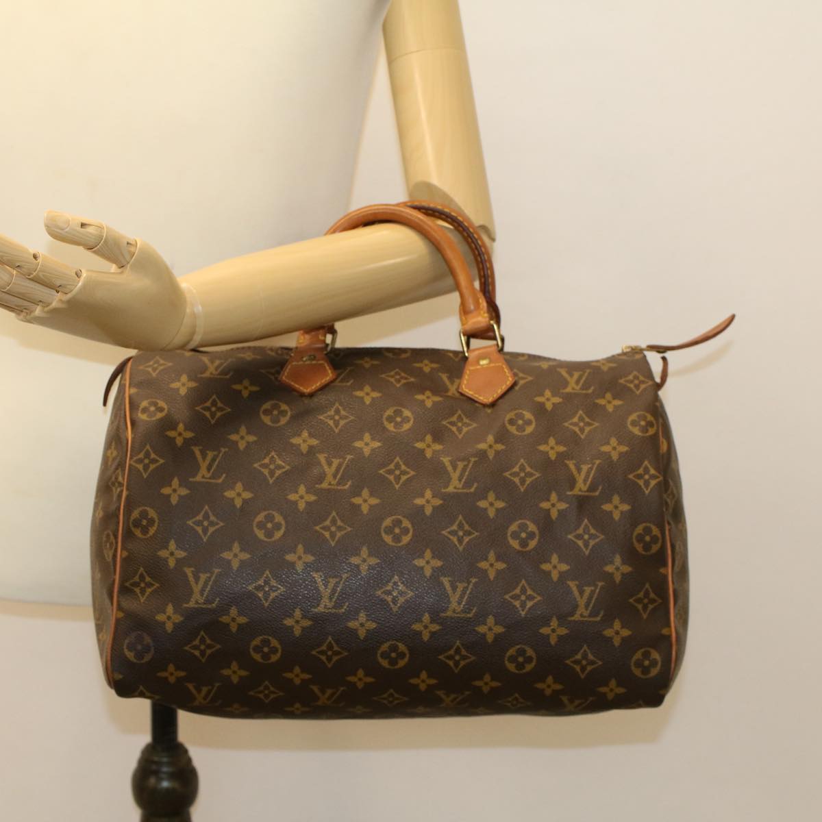 LOUIS VUITTON Monogram Speedy 35 Hand Bag M41524 LV 46054