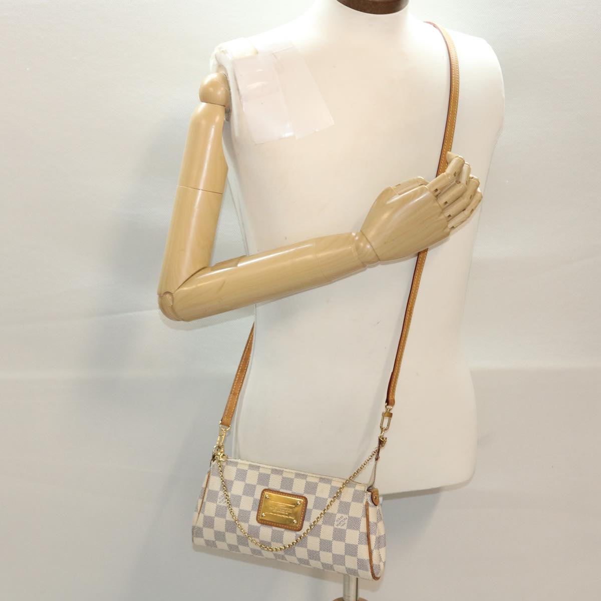 LOUIS VUITTON Damier Azur Eva Shoulder Bag 2way N55214 LV 46652