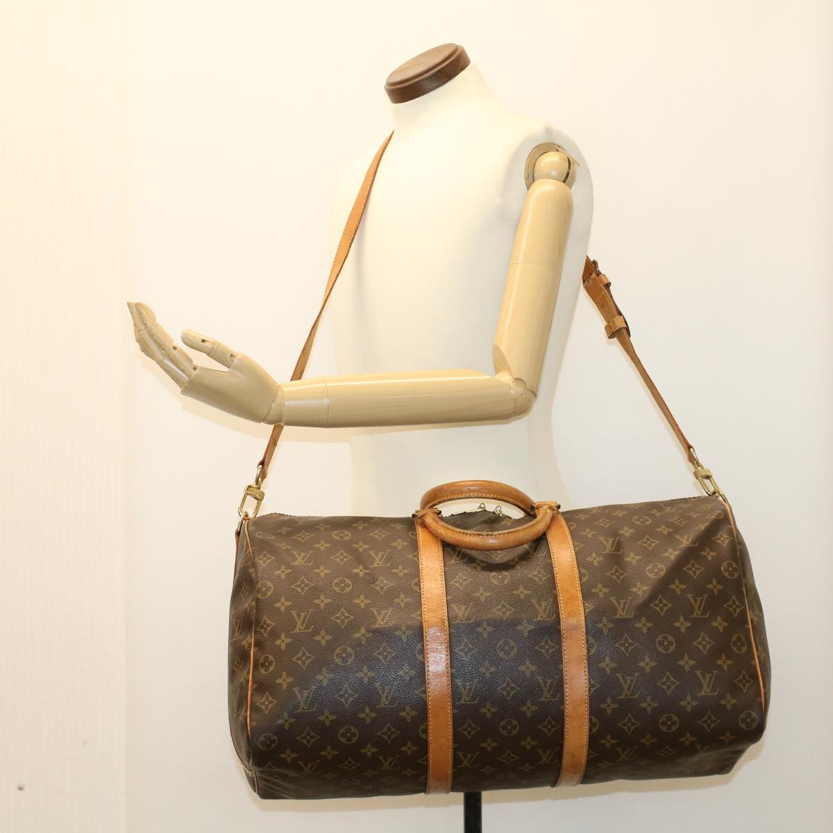 LOUIS VUITTON Monogram Keepall Bandouliere 50 Boston Bag M41416 LV 46743