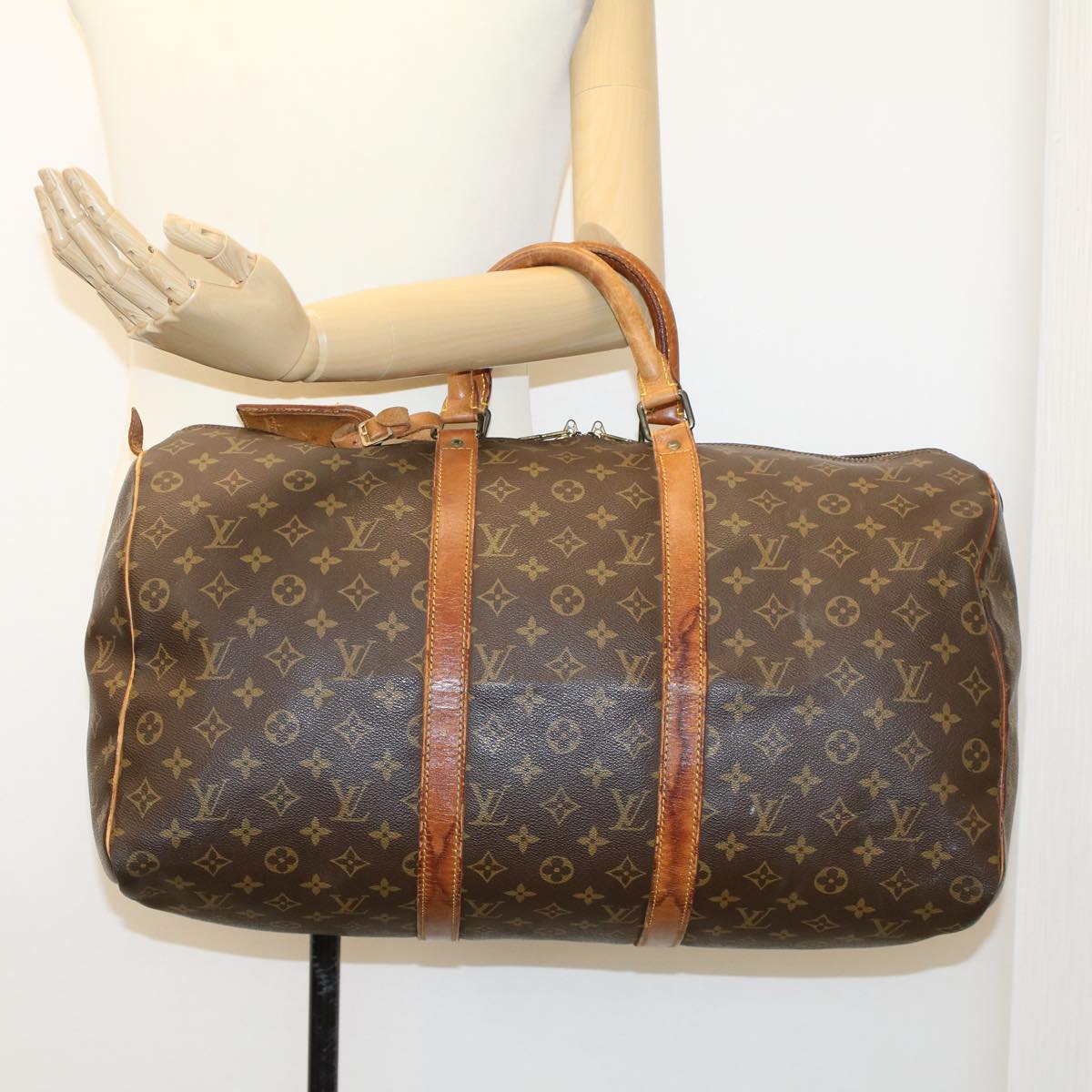 LOUIS VUITTON Monogram Keepall 50 Boston Bag M41426 LV 46810