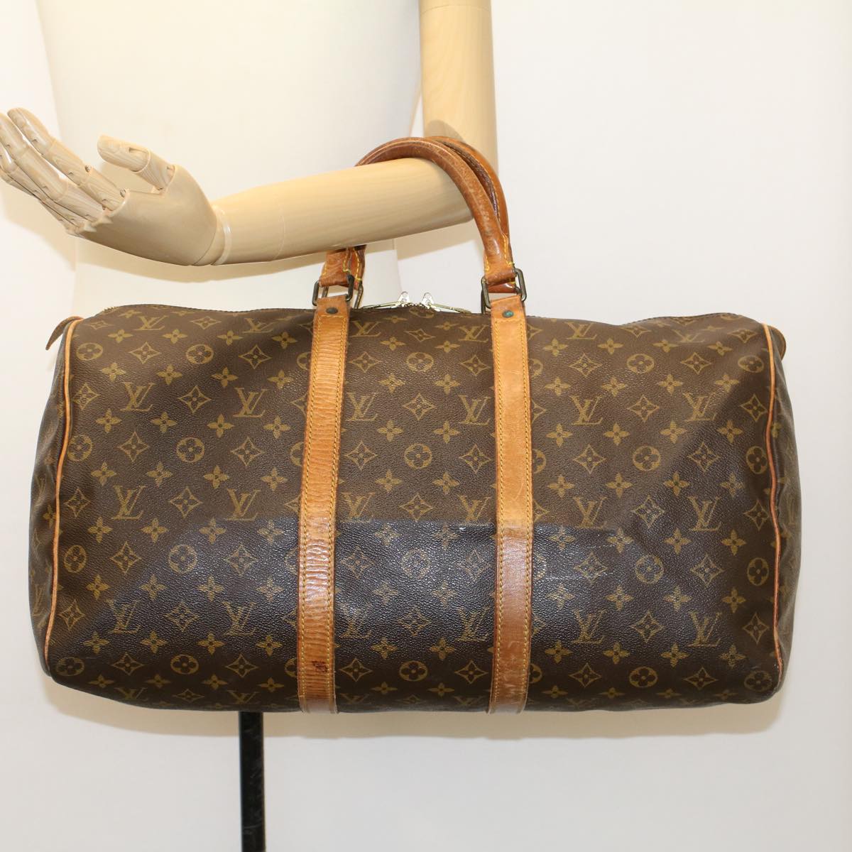 LOUIS VUITTON Monogram Keepall 50 Boston Bag M41426 LV 46927