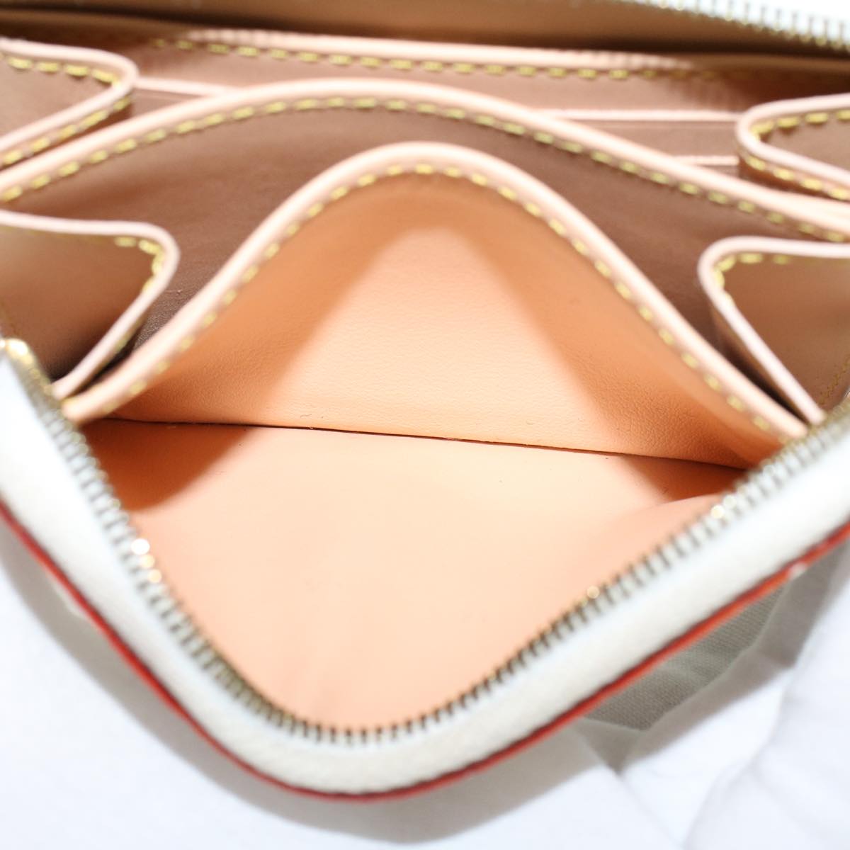 LOUIS VUITTON Monogram Multicolor Zippy Coin Purse Wallet White M66548 LV 46936