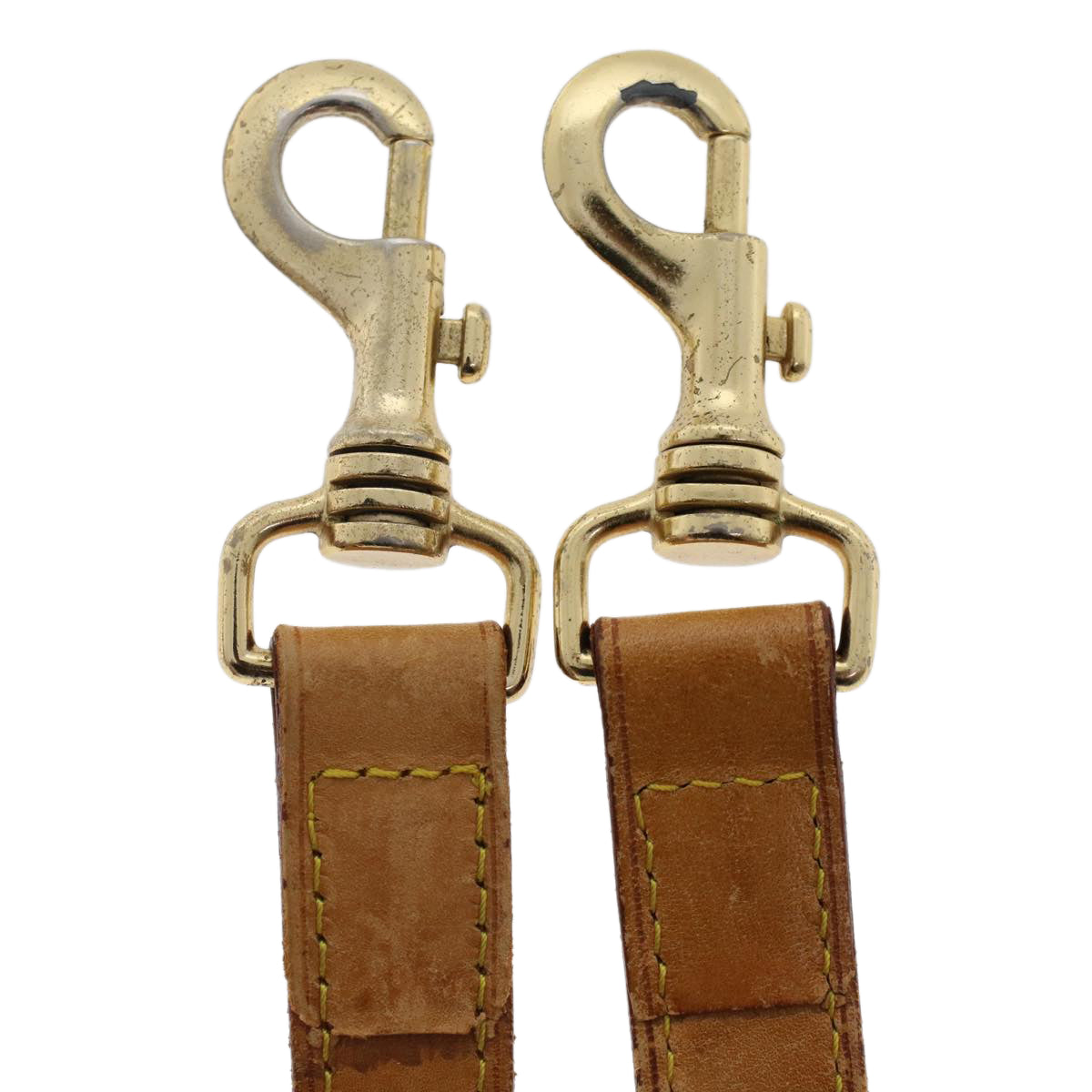 LOUIS VUITTON Shoulder Strap Leather Vintage 35.4""-42.5"" Beige LV 47069
