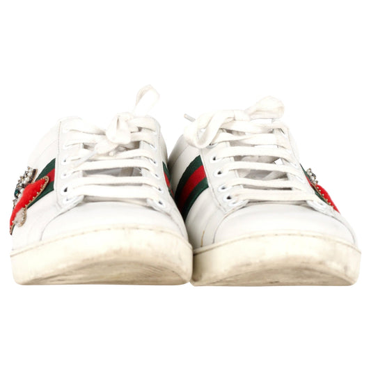 Luxury Gucci Trending 2025 Ace Sneakers in White Leather
