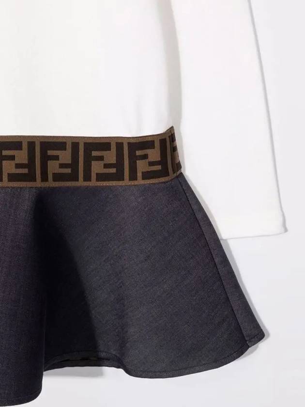 Luxury Fendi Kids Women Logo Cotton Dress JFB473 AEZQ F0ZNM