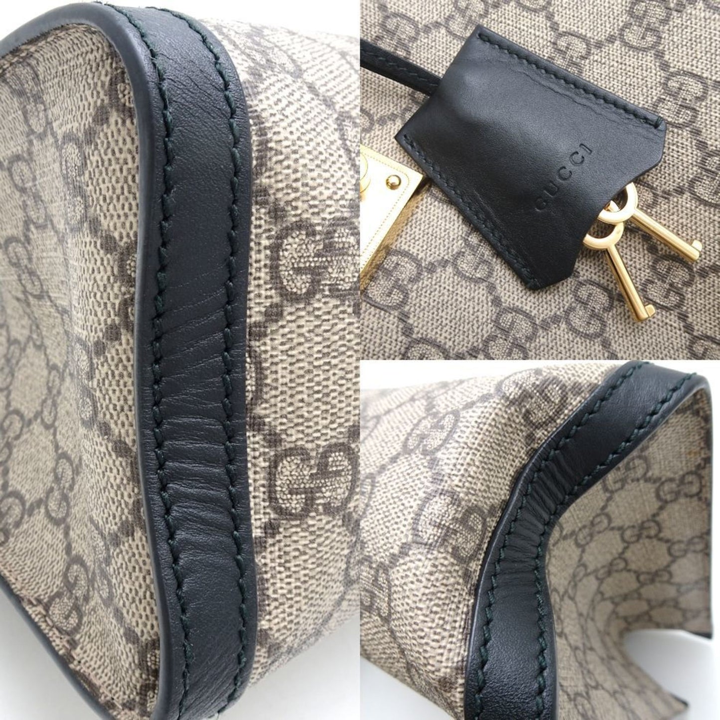 Gucci Padlock Canvas Shoulder Bag ()