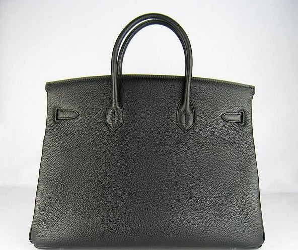 Luxury Hermes Birkin 35cm Togo Leather Handbags 6099 Black Silver