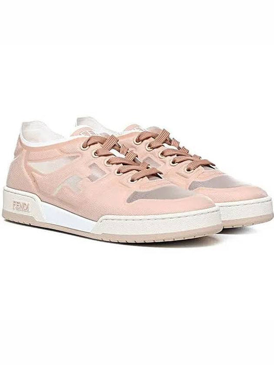 Luxury Fendi Match Mesh Low Top Sneakers Light Pink