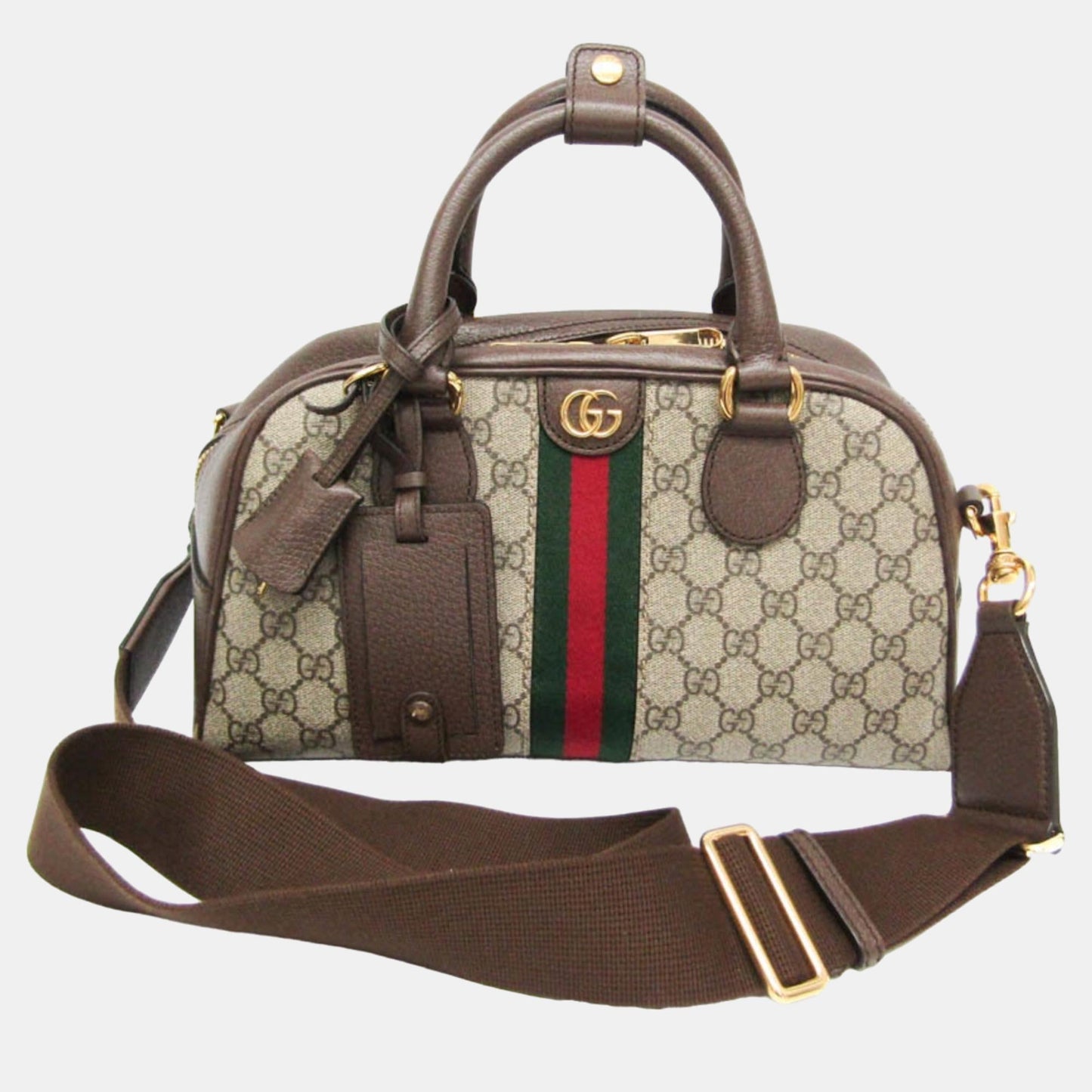 Luxury Gucci Trending 2025 Beige/Brown GG Supreme Canvas Ophidia Satchel