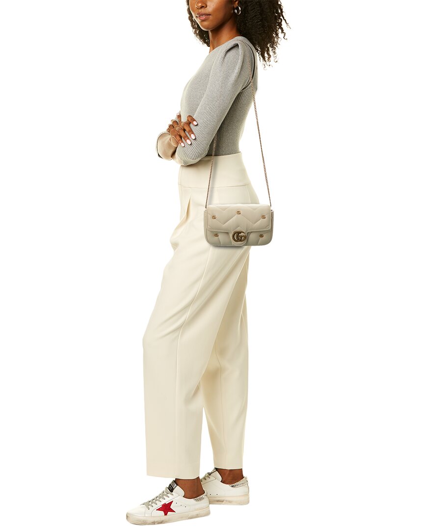 Luxury Gucci Trending 2025 GG Marmont Mini Leather Shoulder Bag