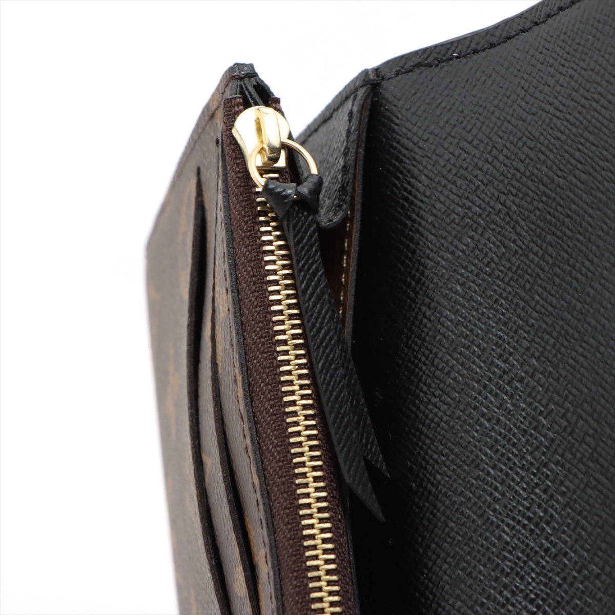 Louis Vuitton Monogram Reversee Portefolio Emily M82157 BlackBrown Long Wallet