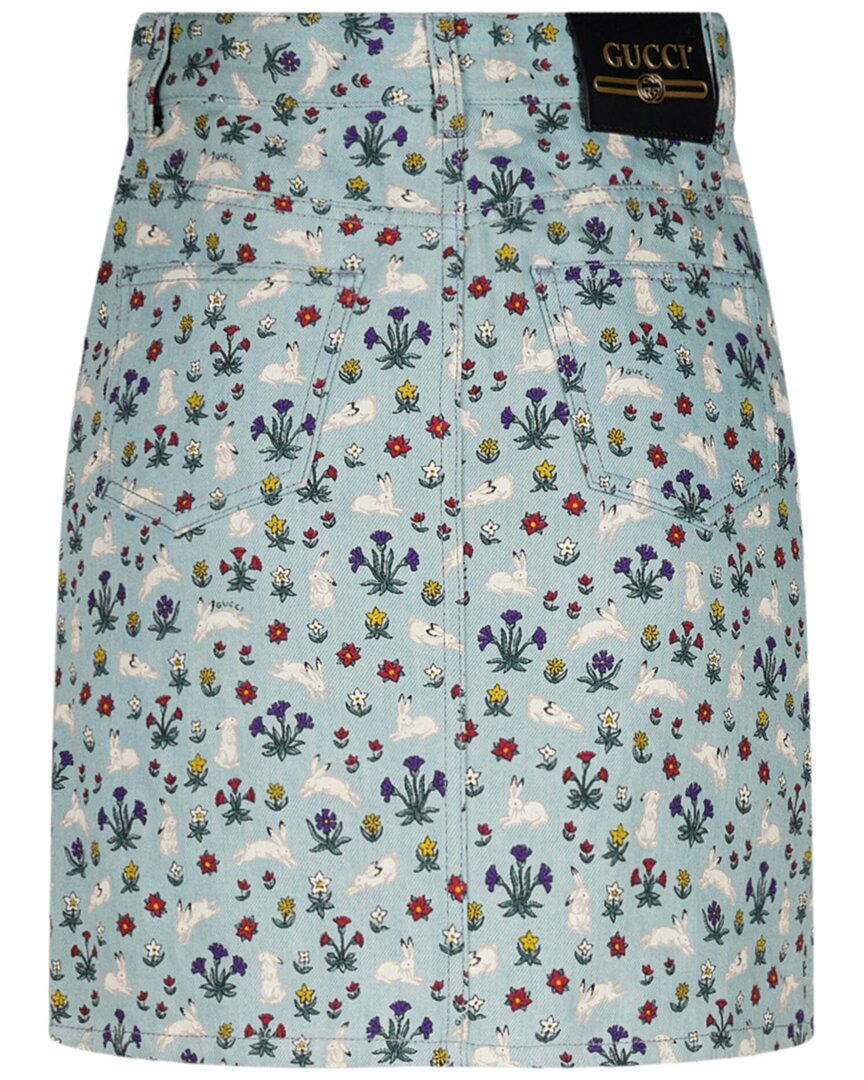 Luxury Gucci Trending 2025 Washed Denim Skirt
