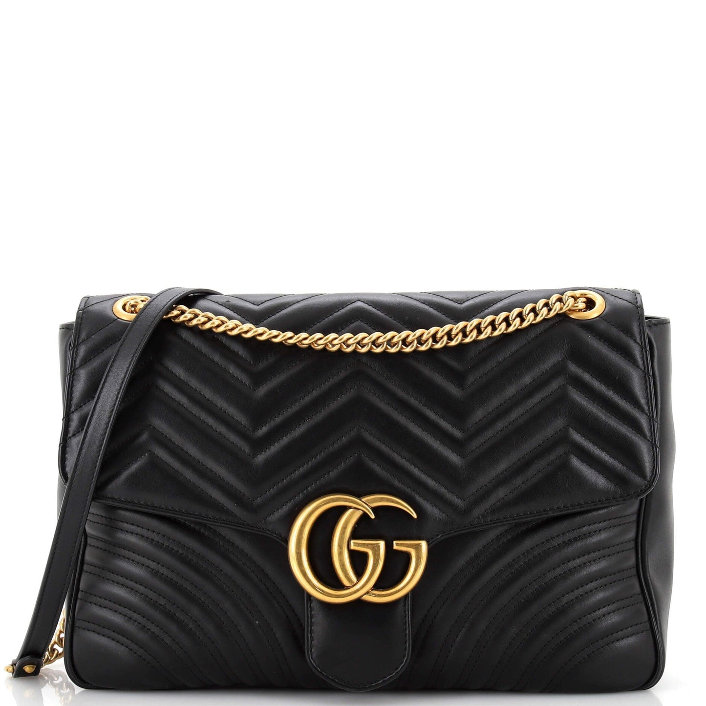 Luxury Gucci Trending 2025 GG Marmont Flap Bag Matelasse Leather Large