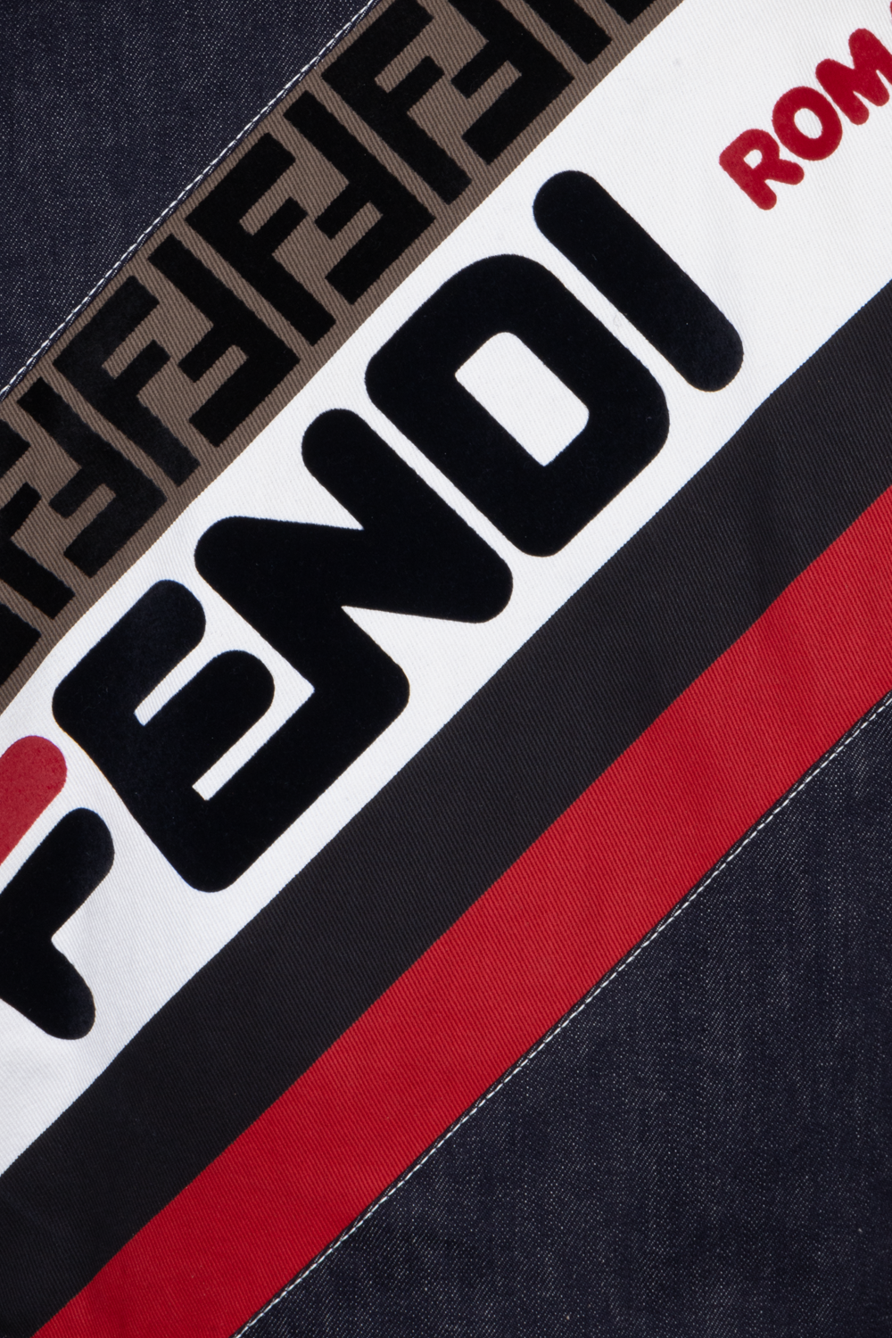 Luxury Fendi X FILA Denim Jacket