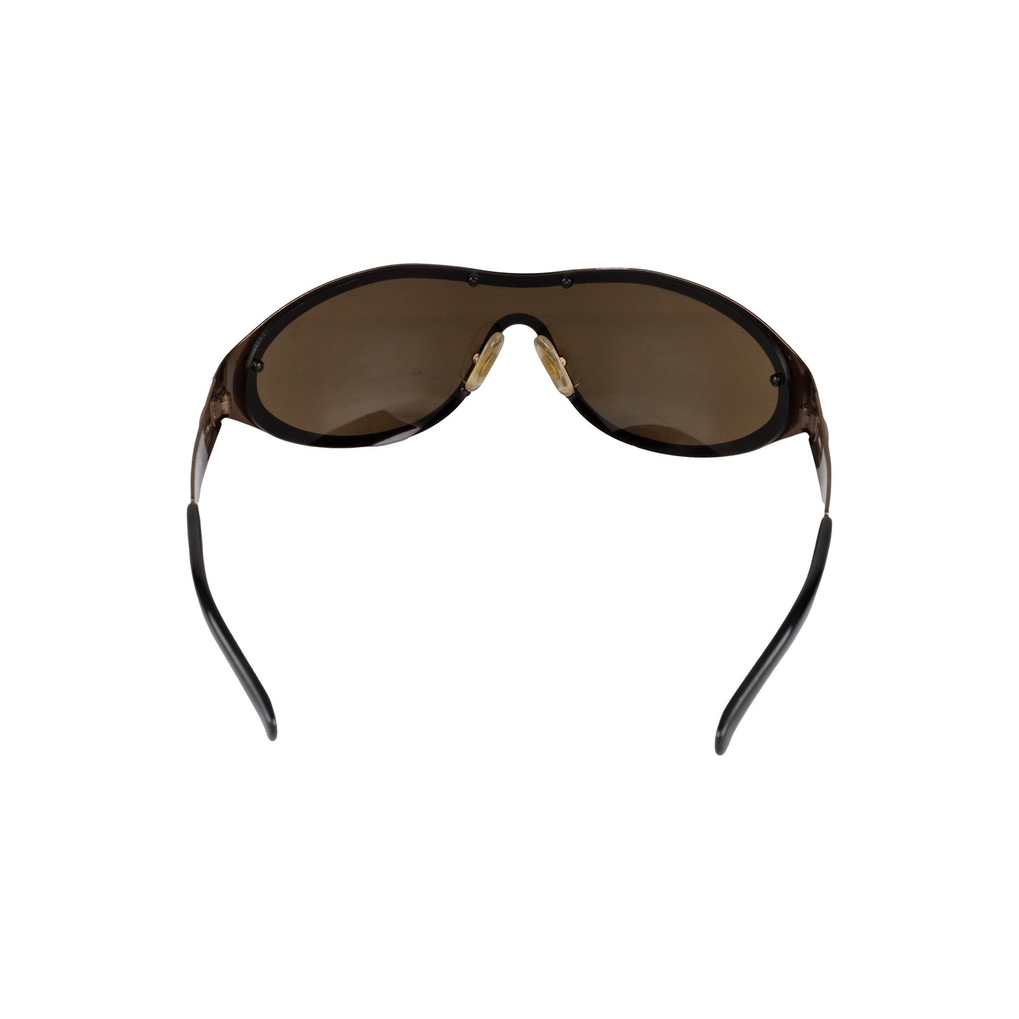 Luxury Gucci Trending 2025 Metallic Shield Sunglasses - '90s