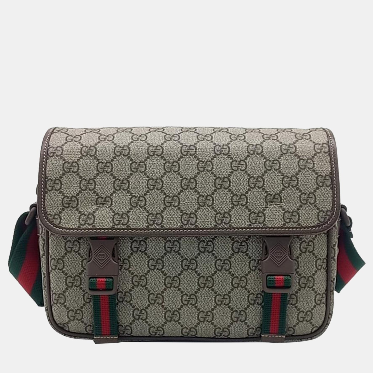 Luxury Gucci Trending 2025 Beige/Brown GG Canvas Messenger Bag