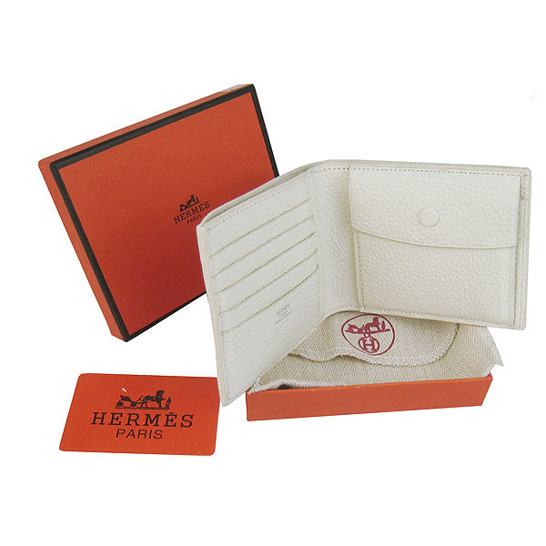 Luxury Hermes Wallet H014 Cow Leather Beige