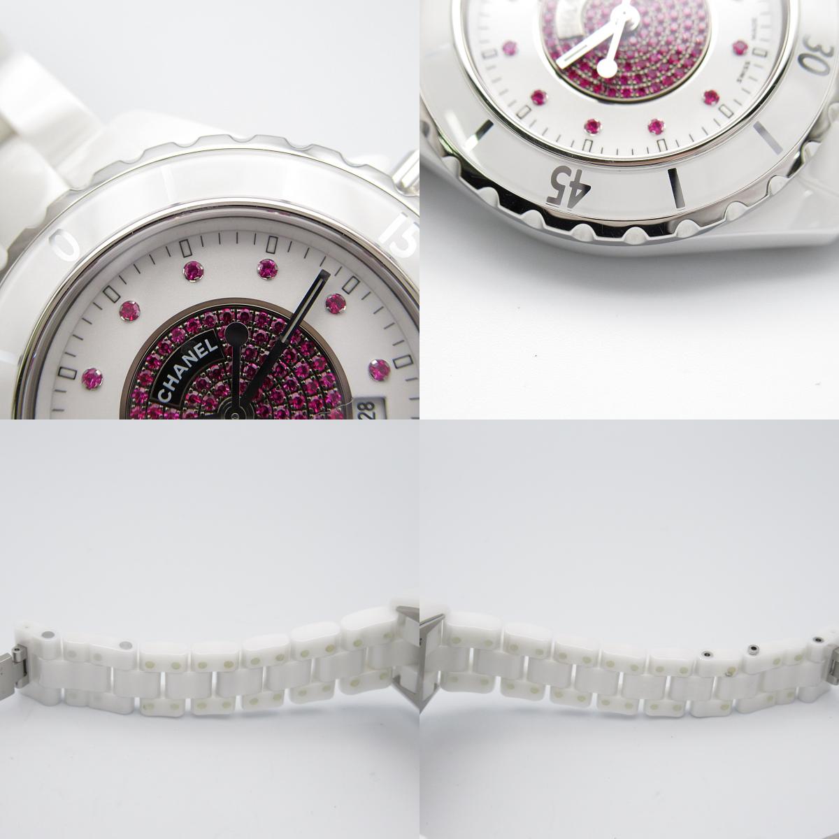 Chanel J12 12P Ru/Pavelby Ceramic White/Pink H2035