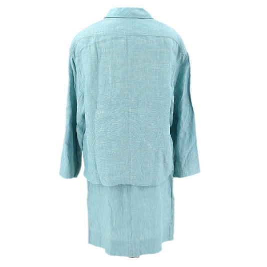 Luxury Chanel 1996 Spring Setup Suit Jacket Dress Light Blue #40