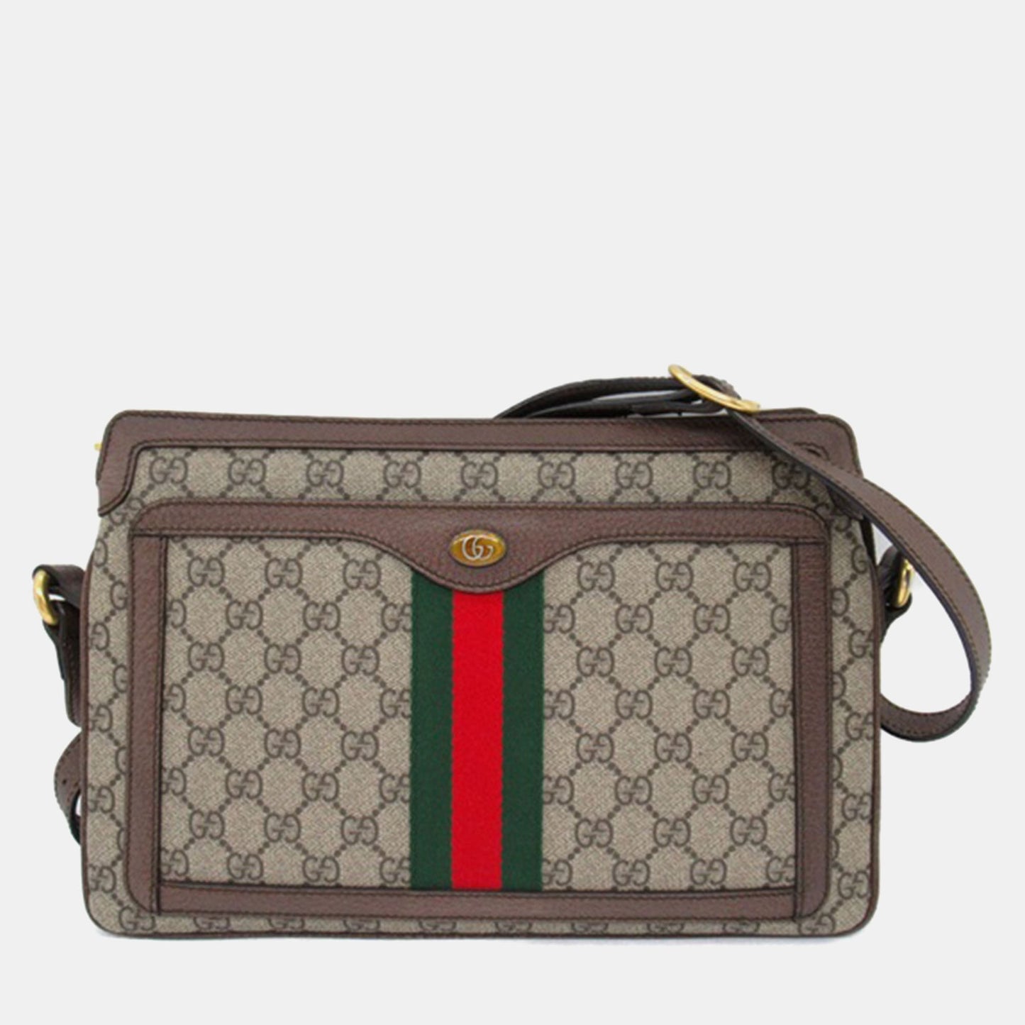 Luxury Gucci Trending 2025 Beige New Acero GG Supreme Monogram Web Medium Ophidia Shoulder Bag