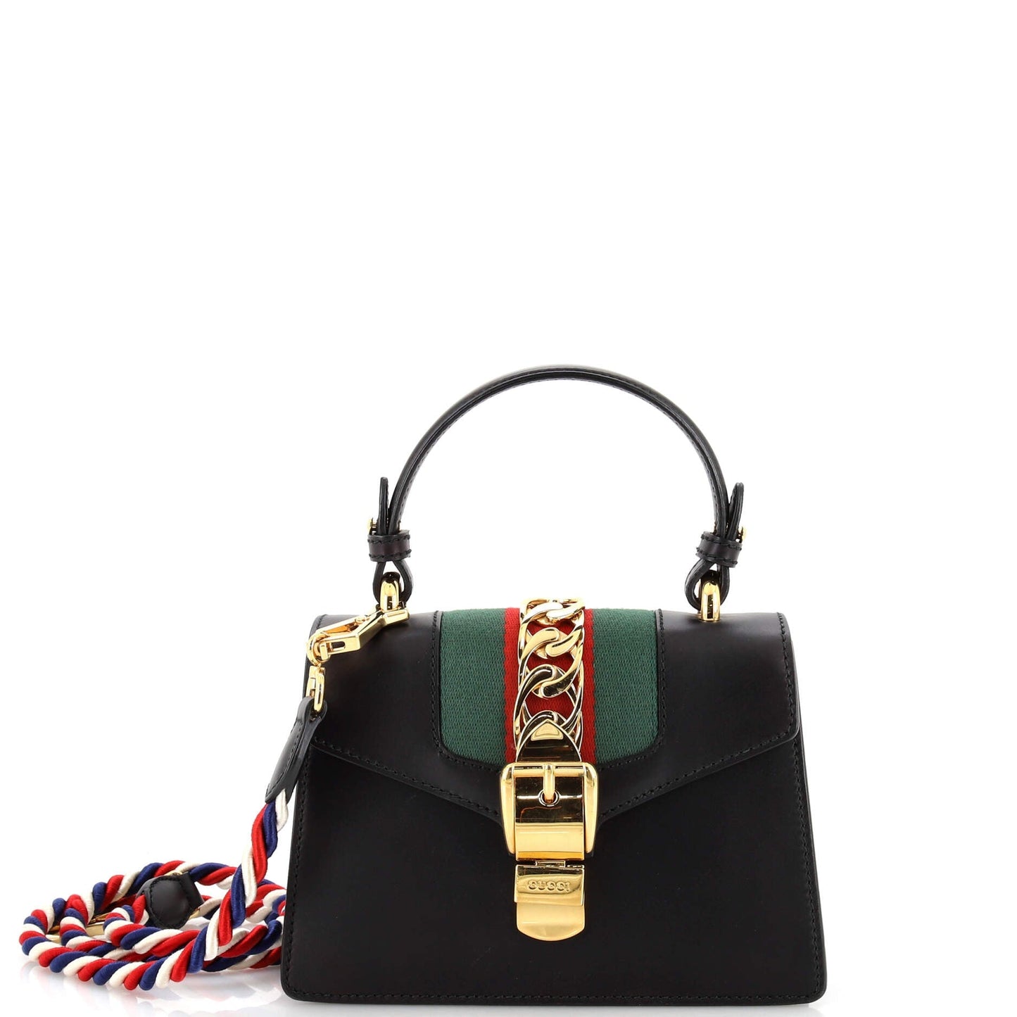 Luxury Gucci Trending 2025 Sylvie Top Handle Bag Leather Mini