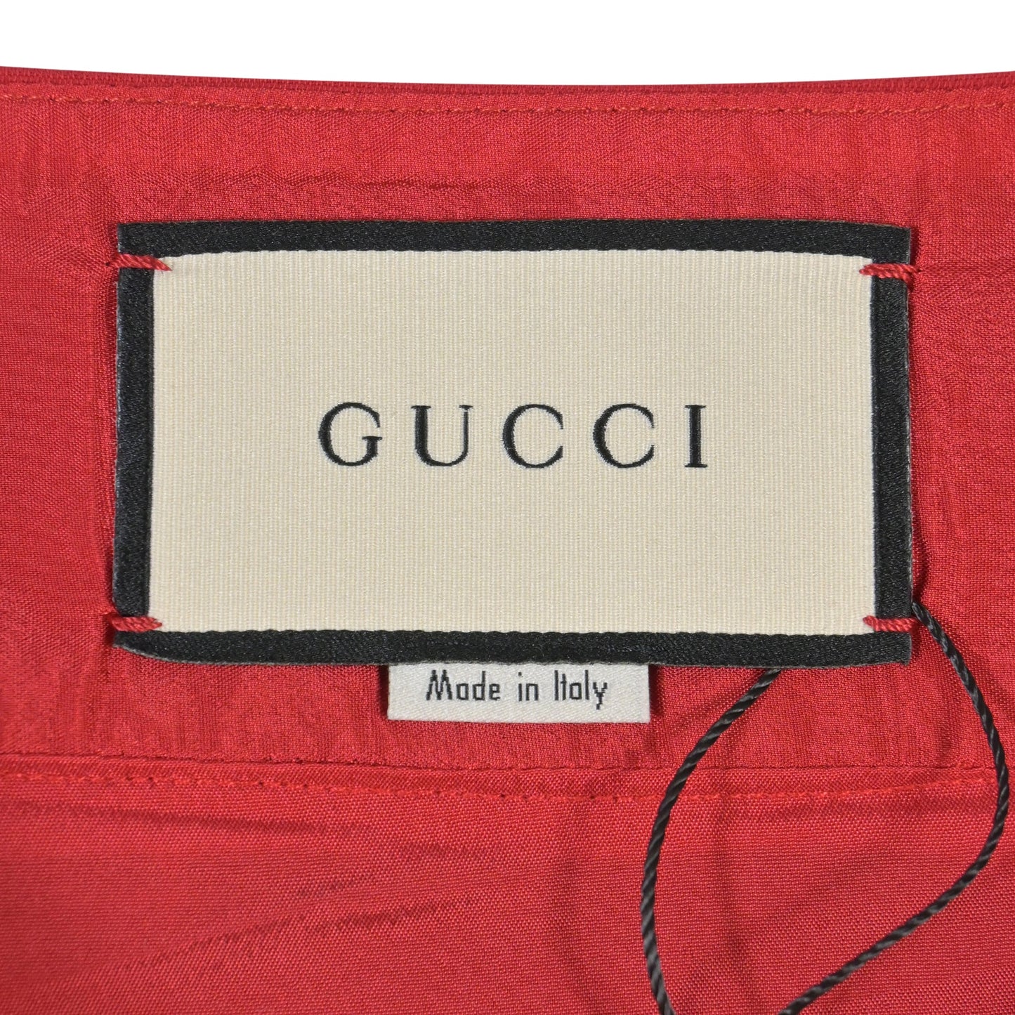 Luxury Gucci Trending 2025 GG Buckle Knee-Length Skirt in Red Wool
