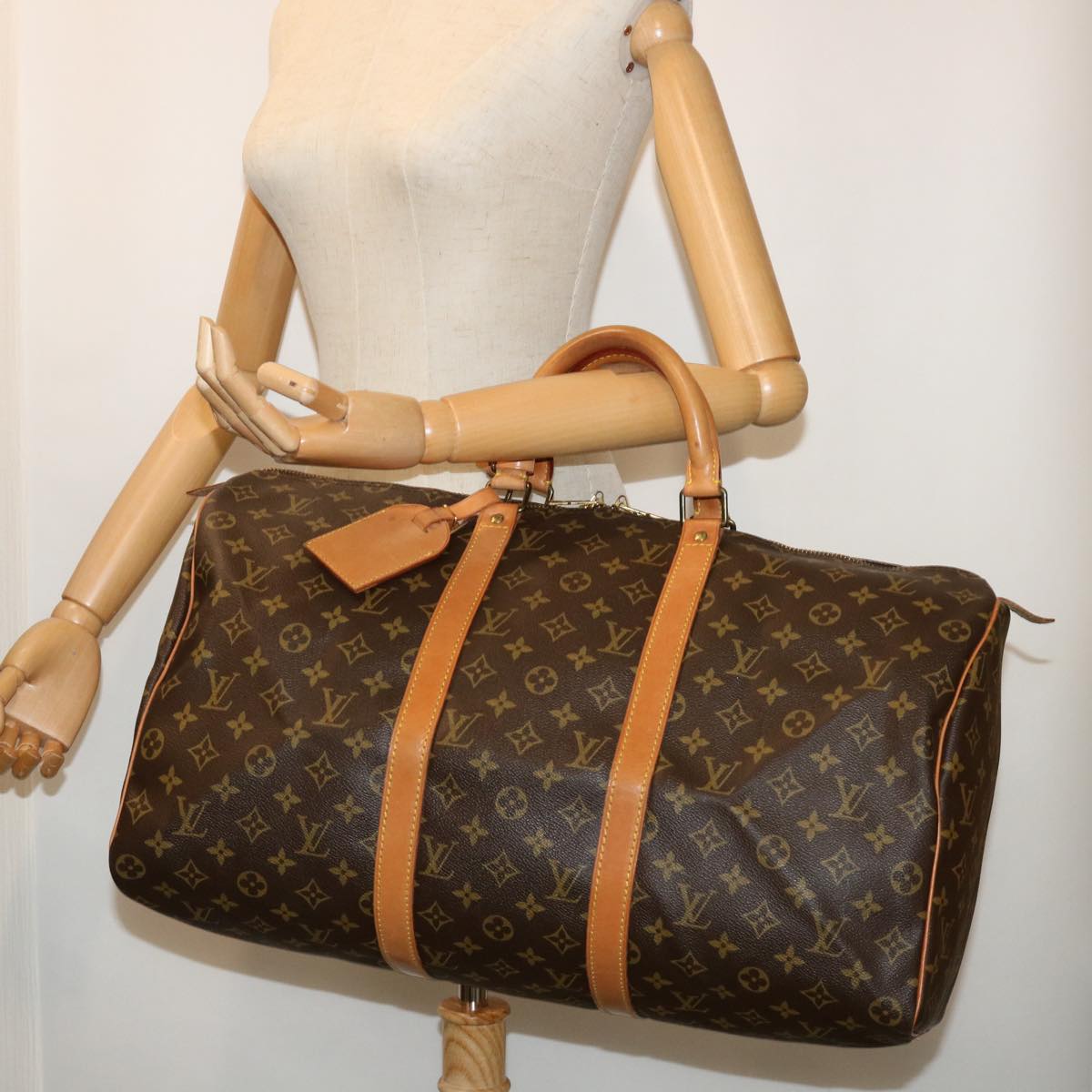 LOUIS VUITTON Monogram Keepall 50 Boston Bag M41426 LV 50765