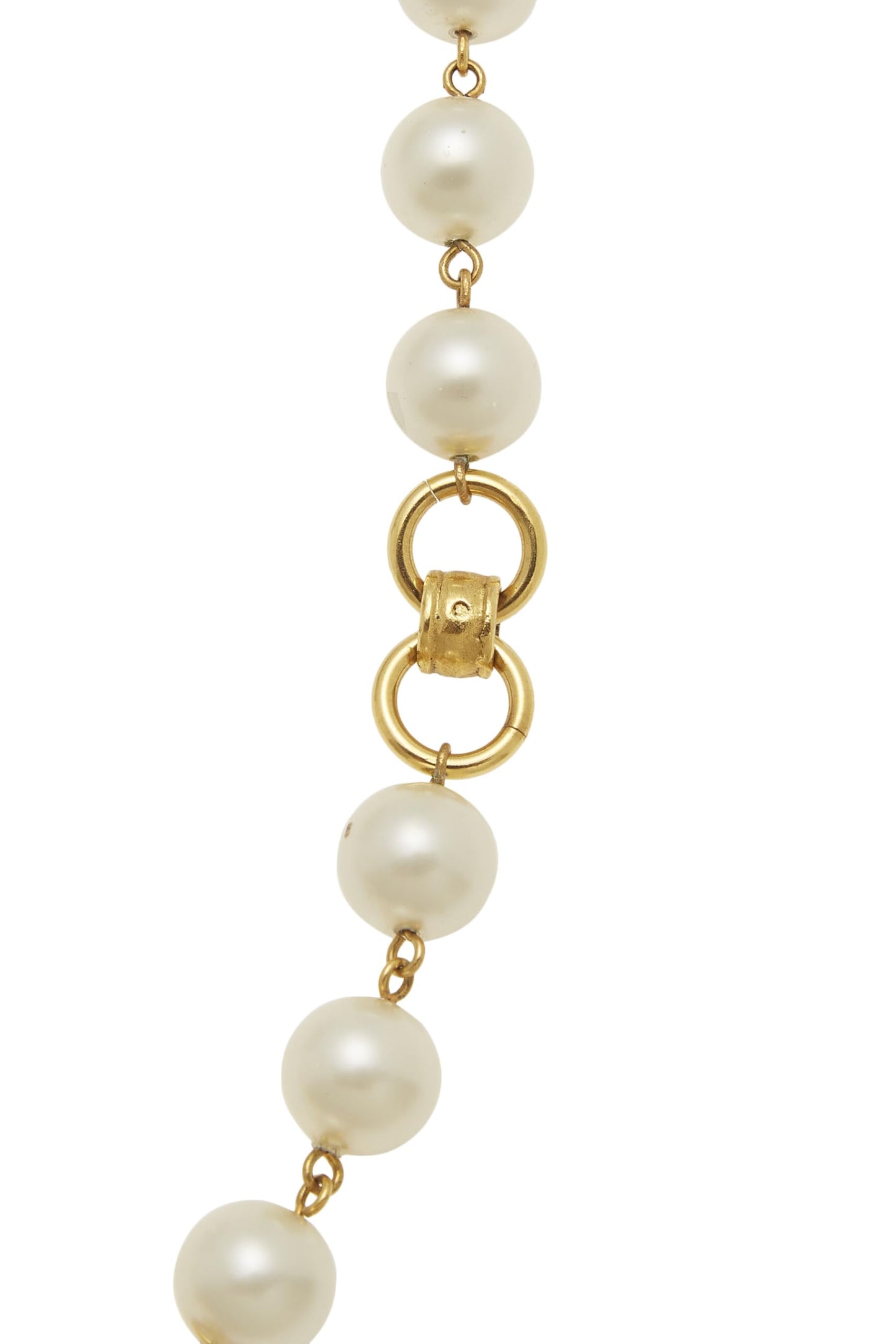 Chanel, Gold & Faux Pearl Necklace, Gold