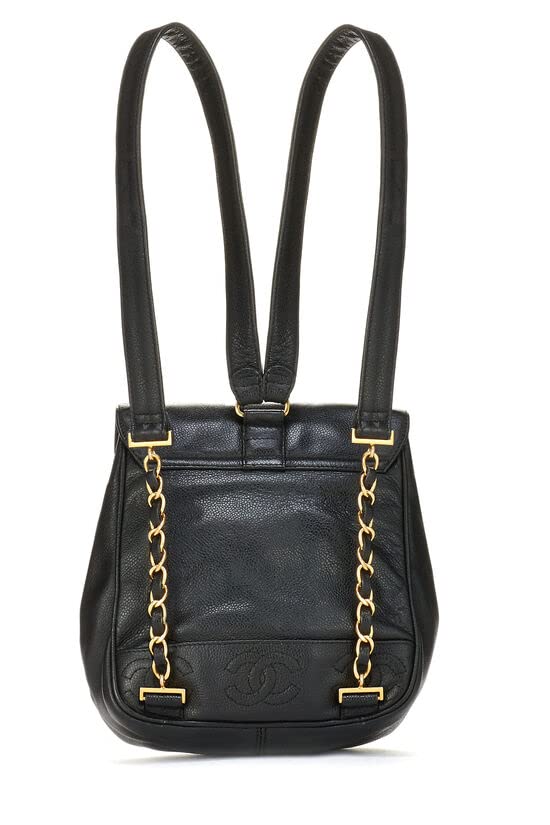 CHANEL, Black Caviar 3 'CC' Backpack Medium, Black