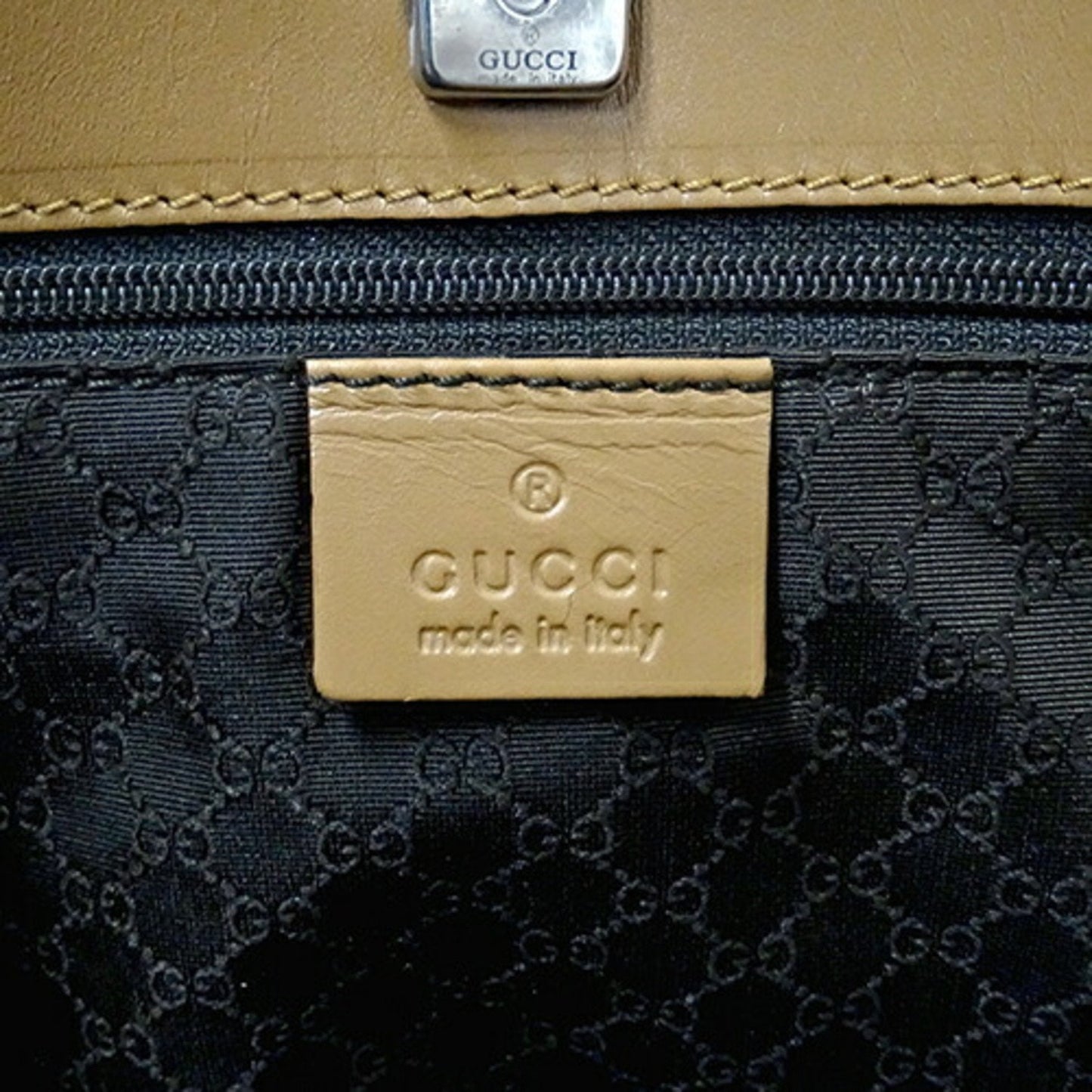 Gucci Web Leather Tote Bag