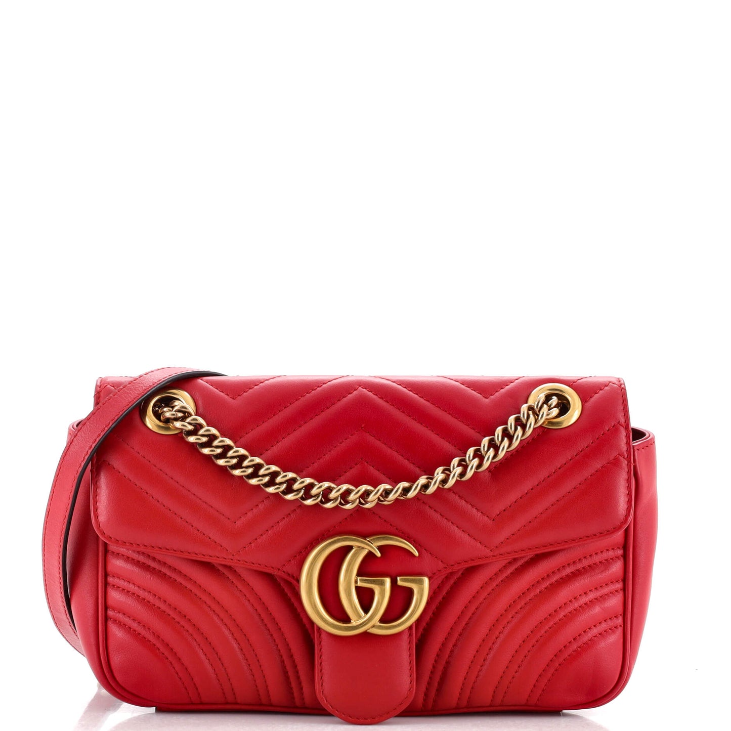 Luxury Gucci Trending 2025 GG Marmont Flap Bag Matelasse Leather Small