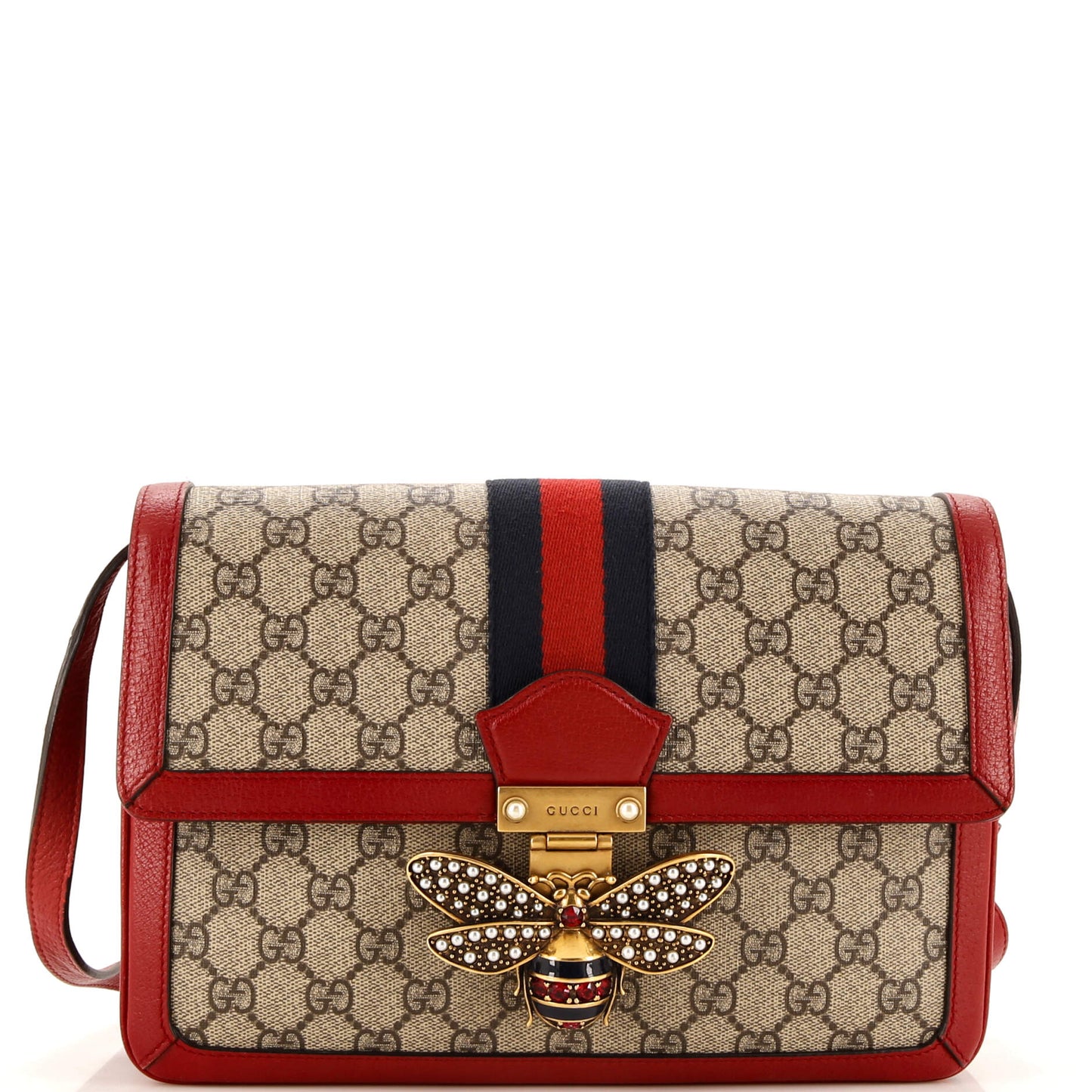 Luxury Gucci Trending 2025 Queen Margaret Shoulder Bag GG Coated Canvas Medium