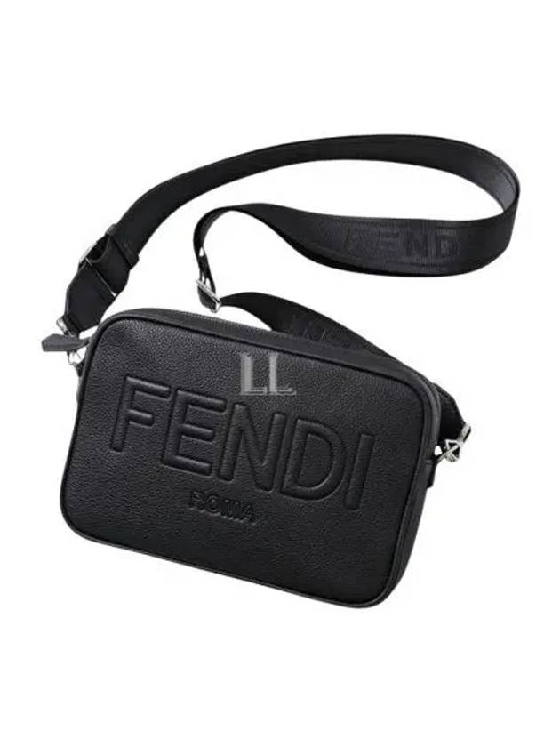 Luxury Fendi Logo Camera Cross Bag Black