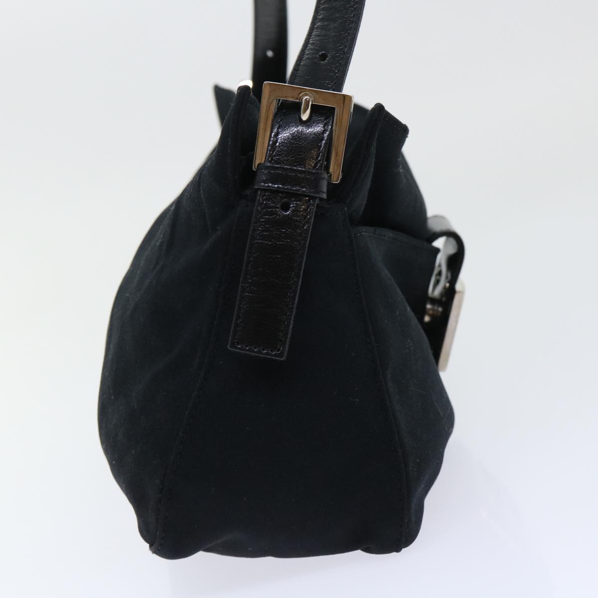 Luxury FendiMamma Baguette Shoulder Bag Coated Canvas Black52742