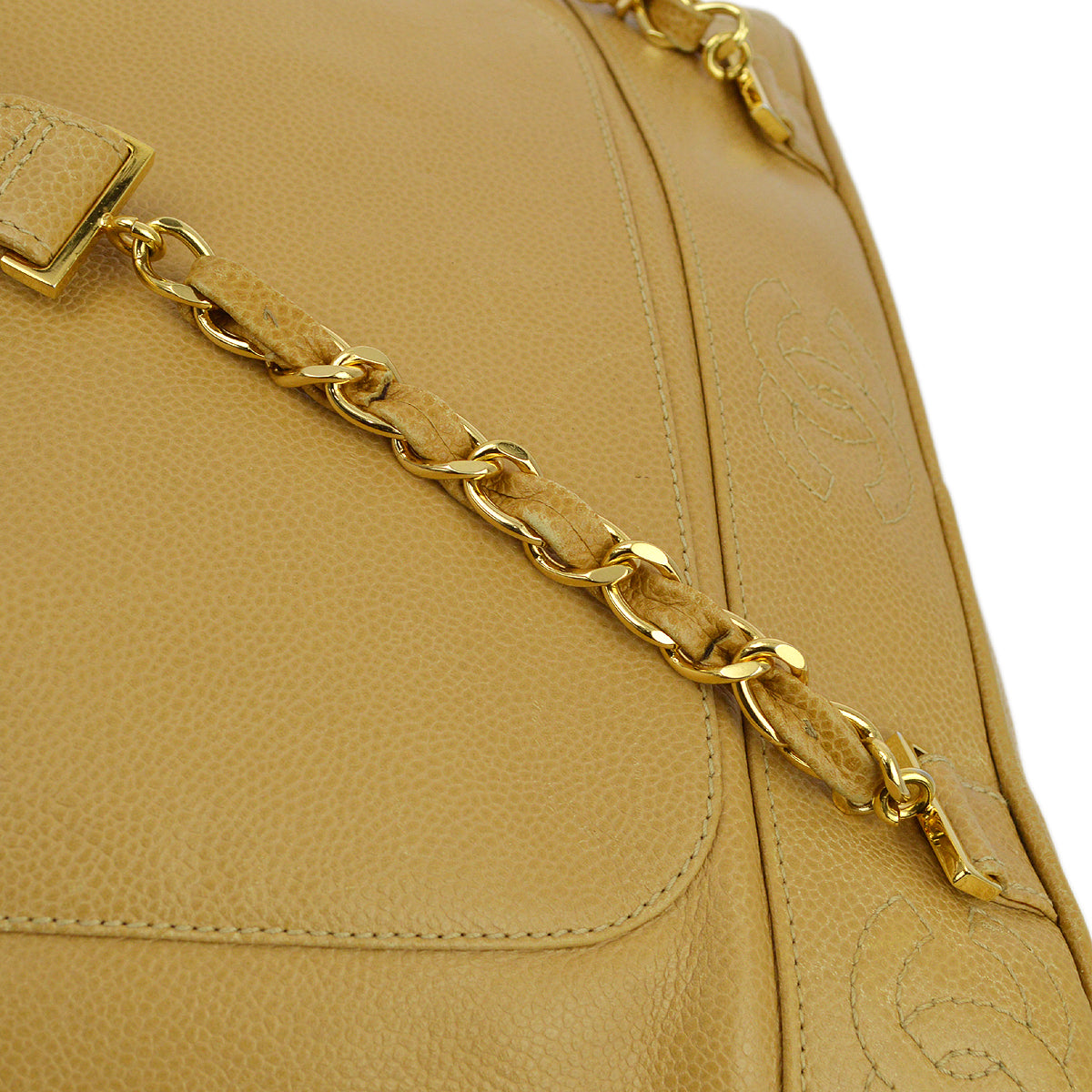 Chanel Beige Caviar Triple CC Backpack