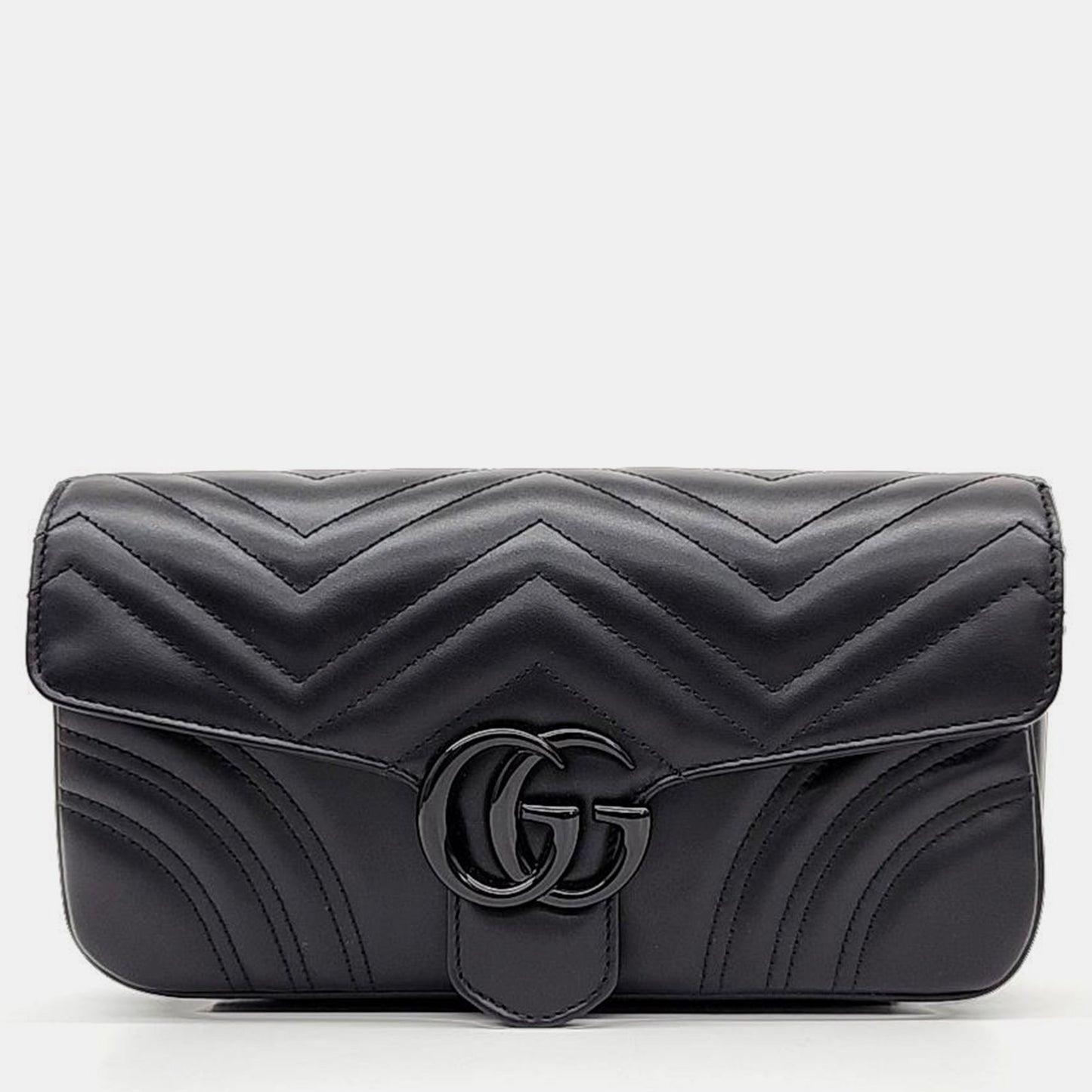 Luxury Gucci Trending 2025 Black Leather Quilted Small Marmont Shoulder Bag