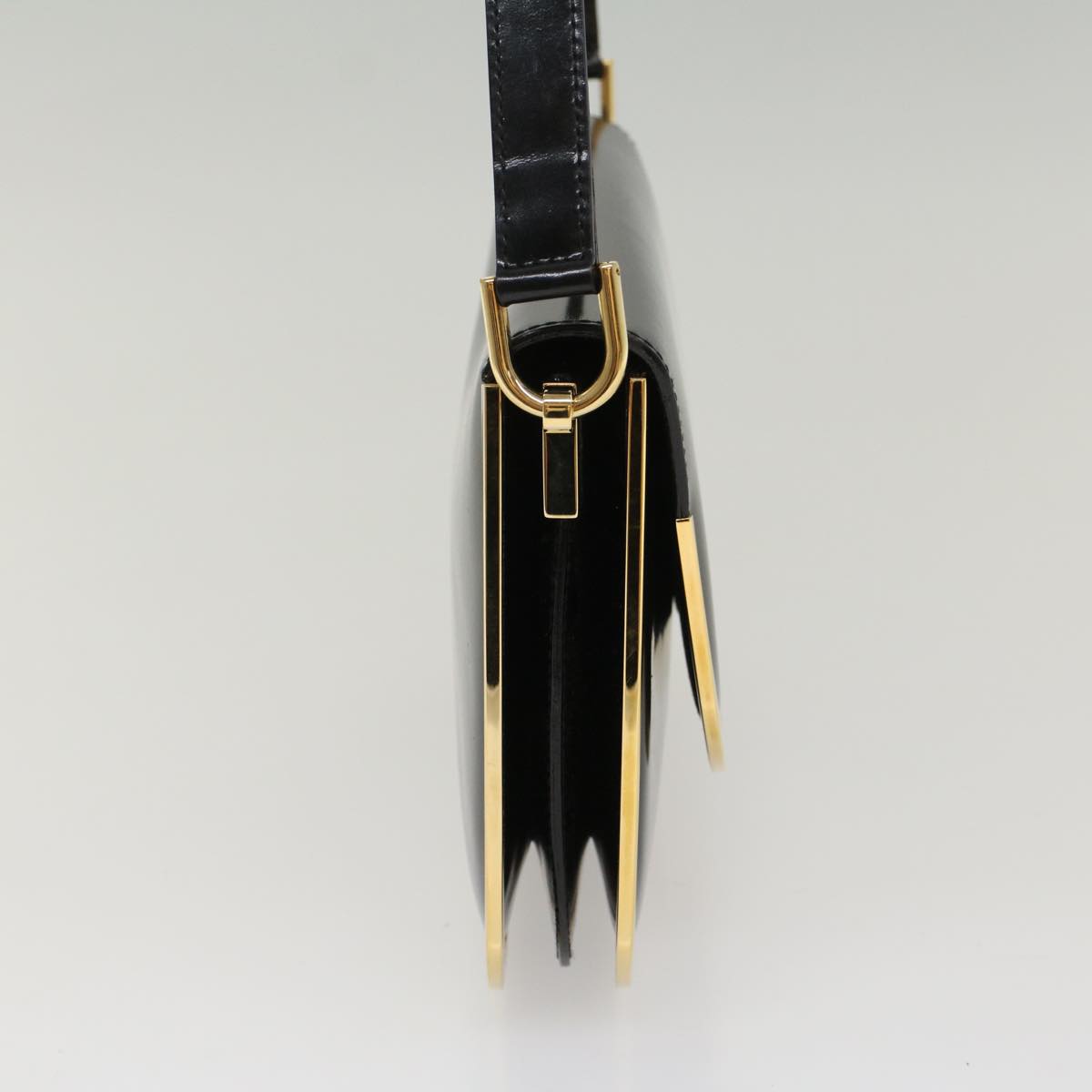 Luxury Gucci Shoulder Bag Enamel Black 53259