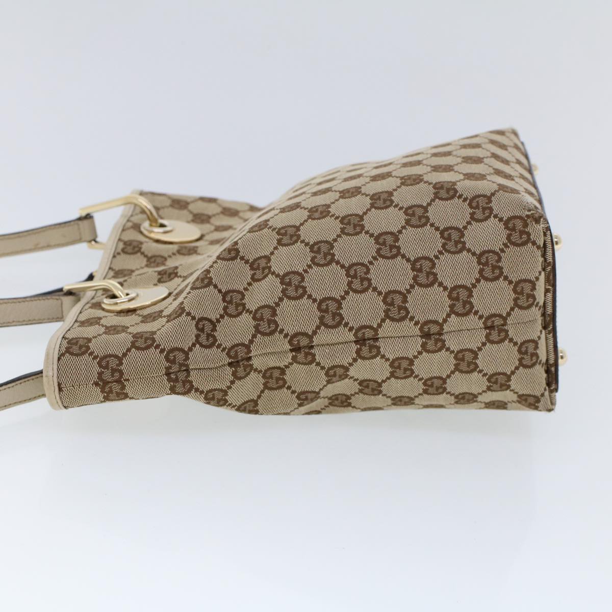 Luxury Gucci GG Canvas Tote Bag Beige White 53260