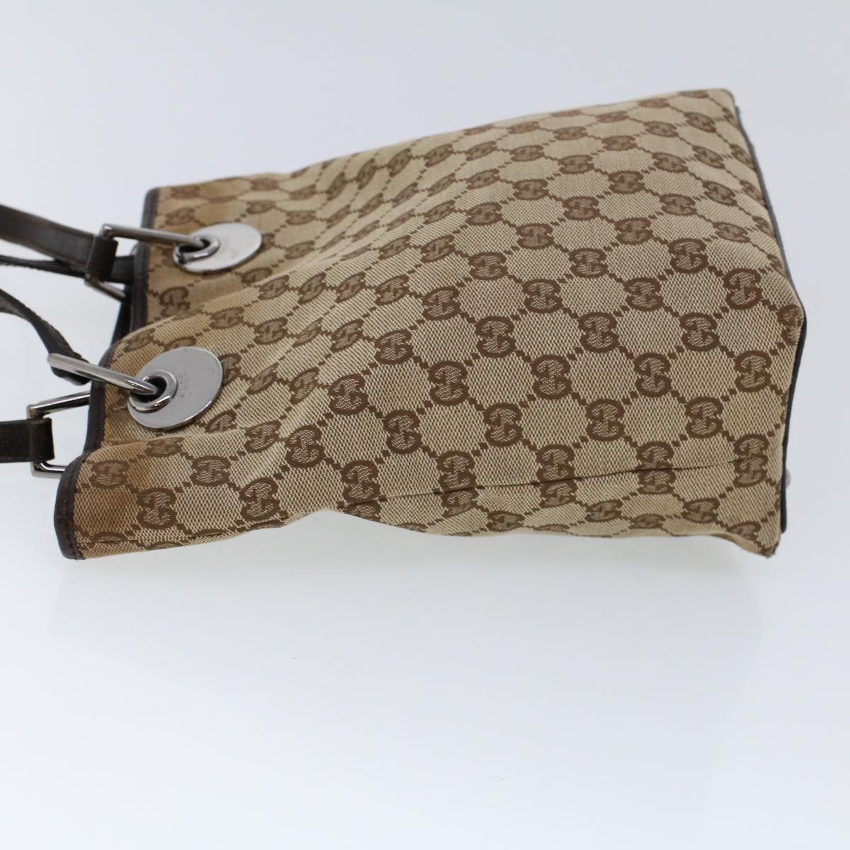 Luxury Gucci GG Canvas Tote Bag Beige Brown 53261