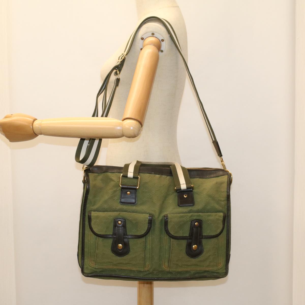 LOUIS VUITTON Monogram Mini Sac Marie Kate 48H Hand Bag Khaki M92933 53307