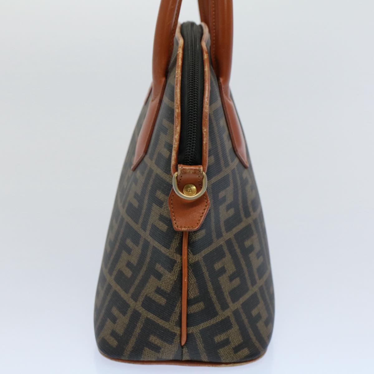 Luxury FendiZucca Canvas Hand Bag Black Brown53345