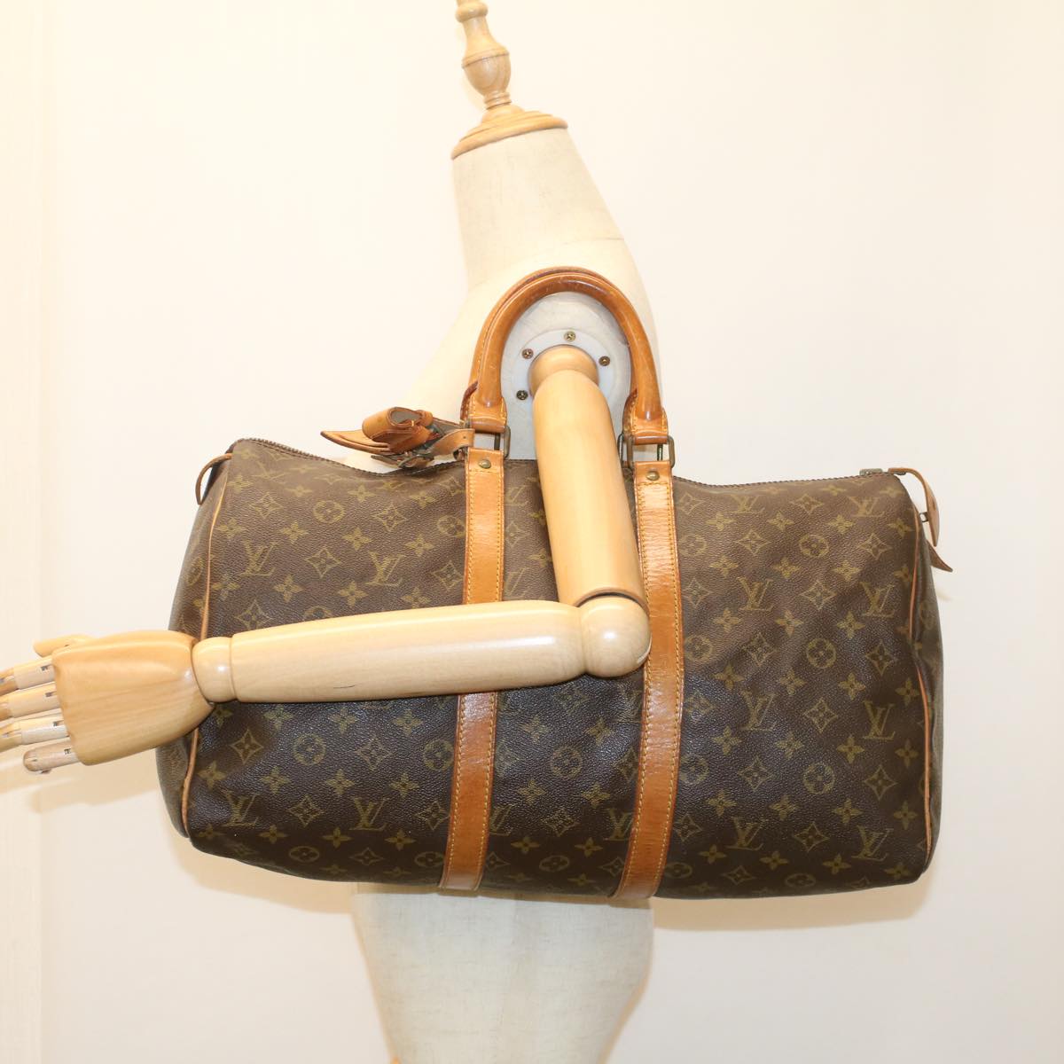 LOUIS VUITTON Monogram Keepall 45 Boston Bag M41428 LV 53625