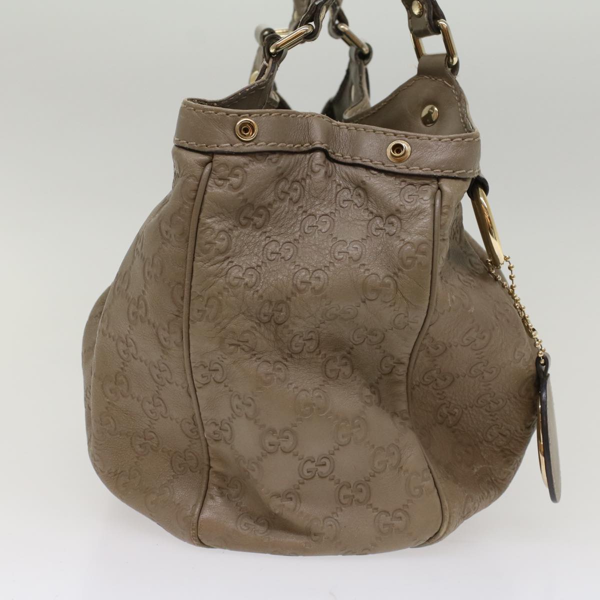 Luxury Gucci Guccissima GG Canvas Hand Bag Leather Gray 53672