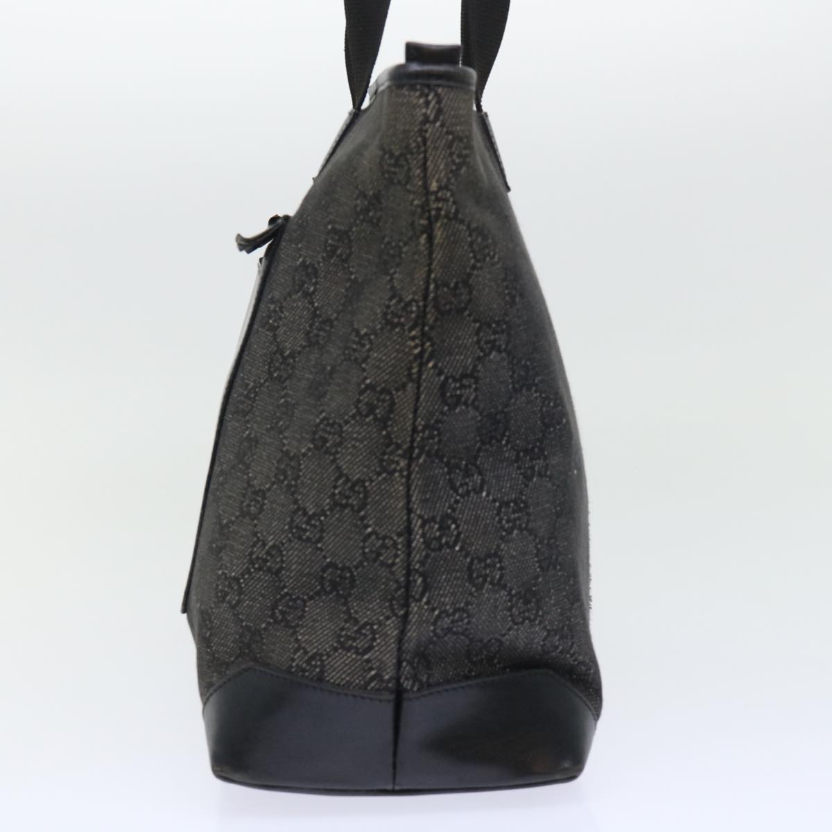 Luxury Gucci GG Canvas Tote Bag Canvas Leather Black 53674