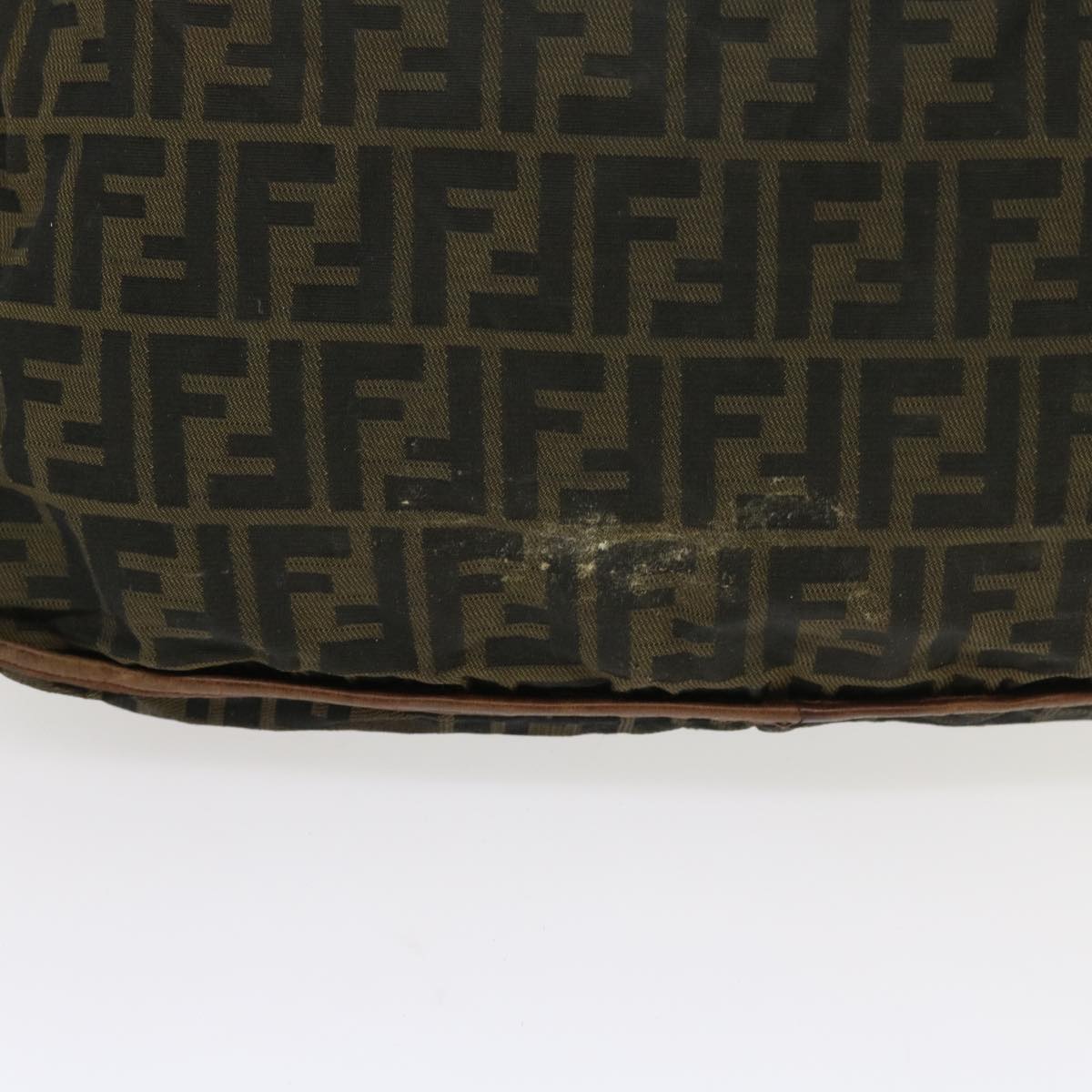 Luxury FendiZucca Canvas Shoulder Bag Nylon Brown53796