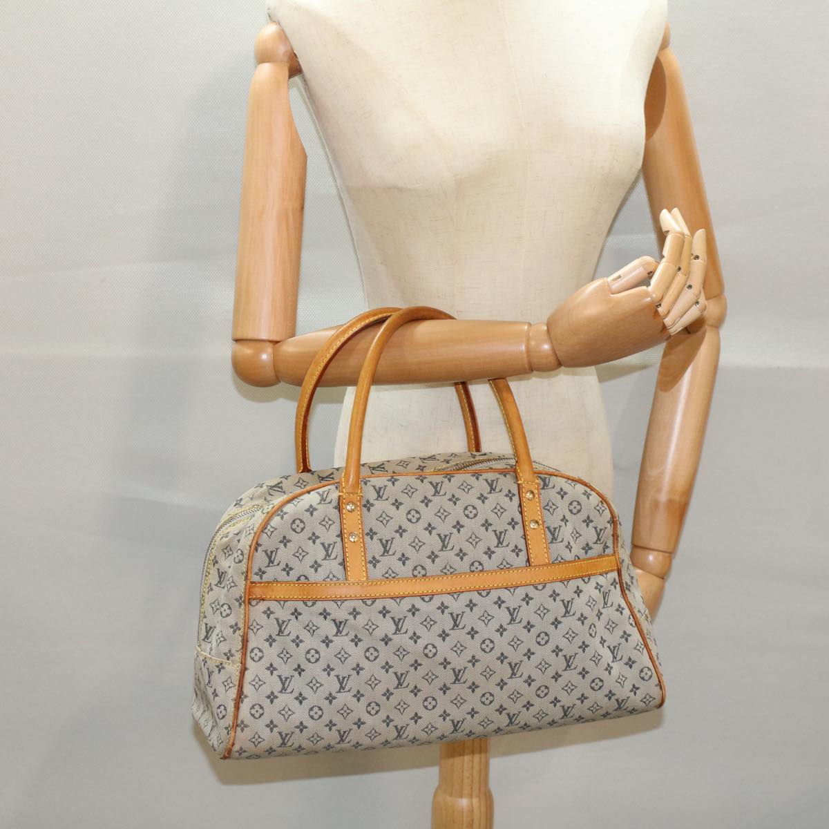 LOUIS VUITTON Monogram Mini Marie Hand Bag Blue M92003 LV 53939
